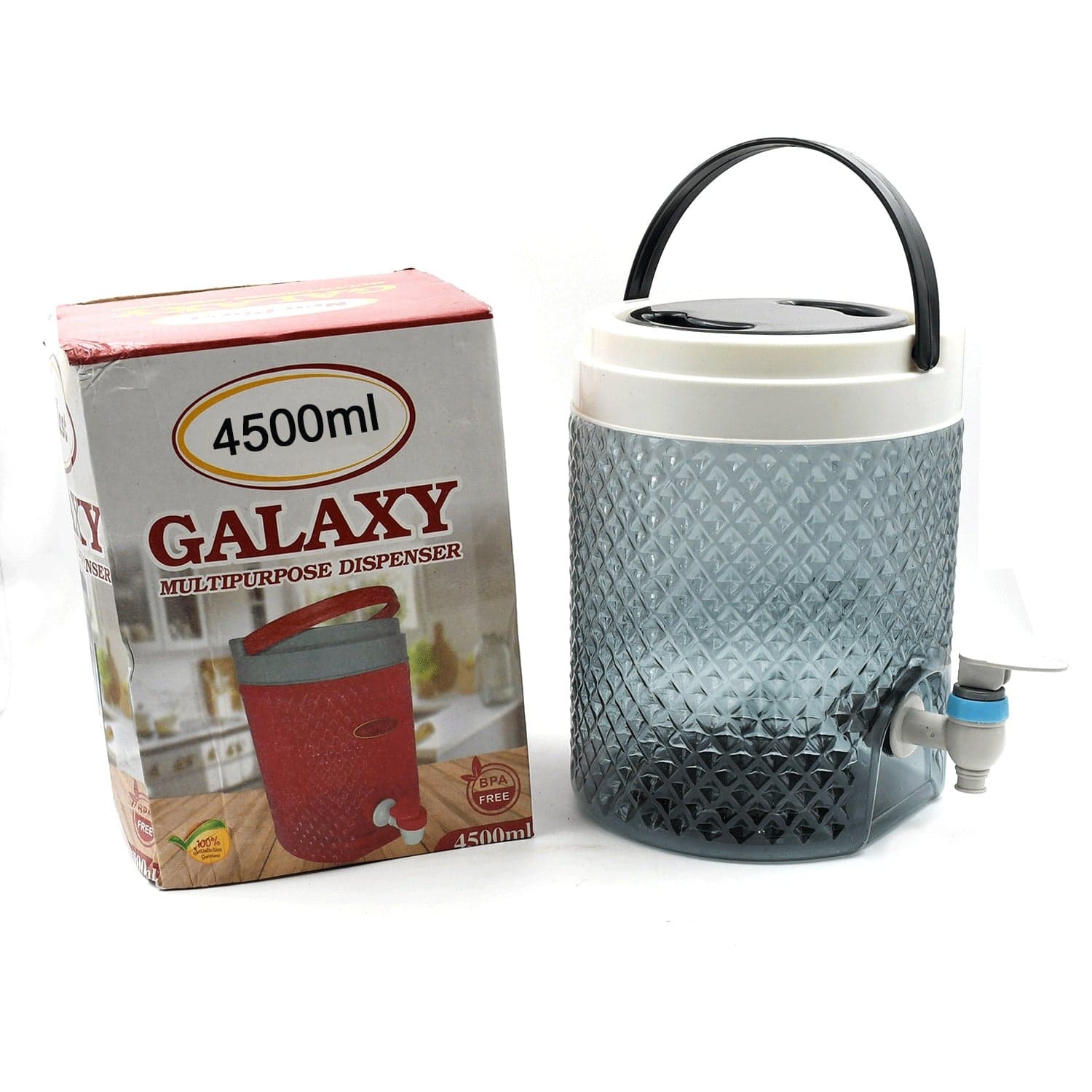 DIAMOND CUT DESIGN PLASTIC WATER JUG TO CARRYING WATER AND OTHER BEVERAGES (4500ML) thumbnail 4
