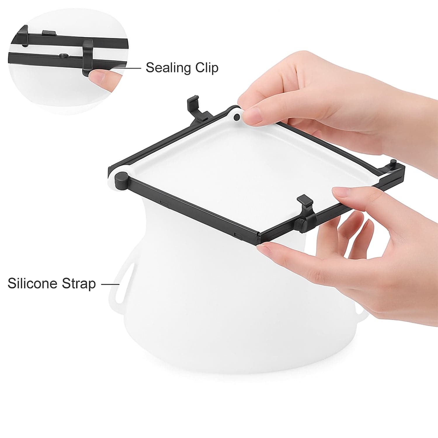 Eco-Friendly Food Storage: Reusable Silicone Bags (3-Pack) - Leakproof & Safe thumbnail 3