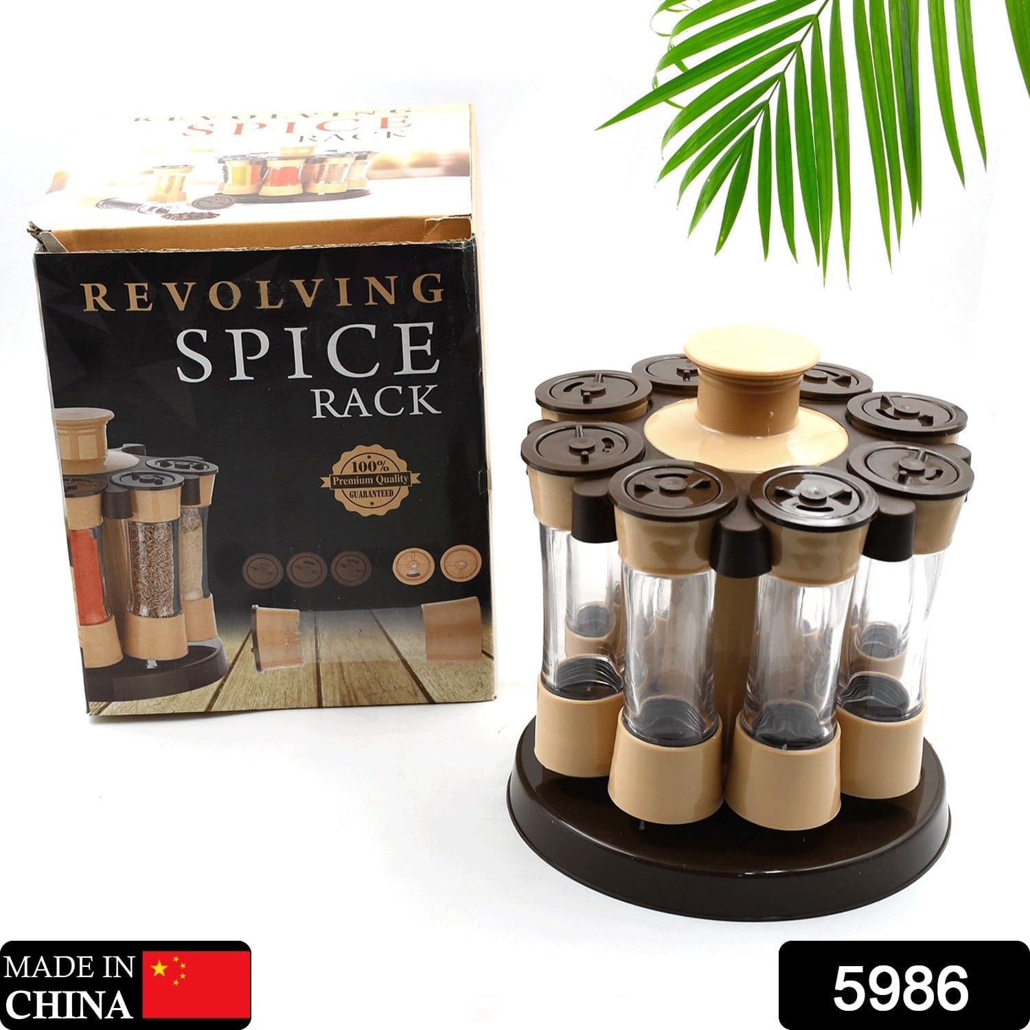 Revolving Spice Rack, 8 Spice jars with 120 ml, Condiment Set thumbnail 2