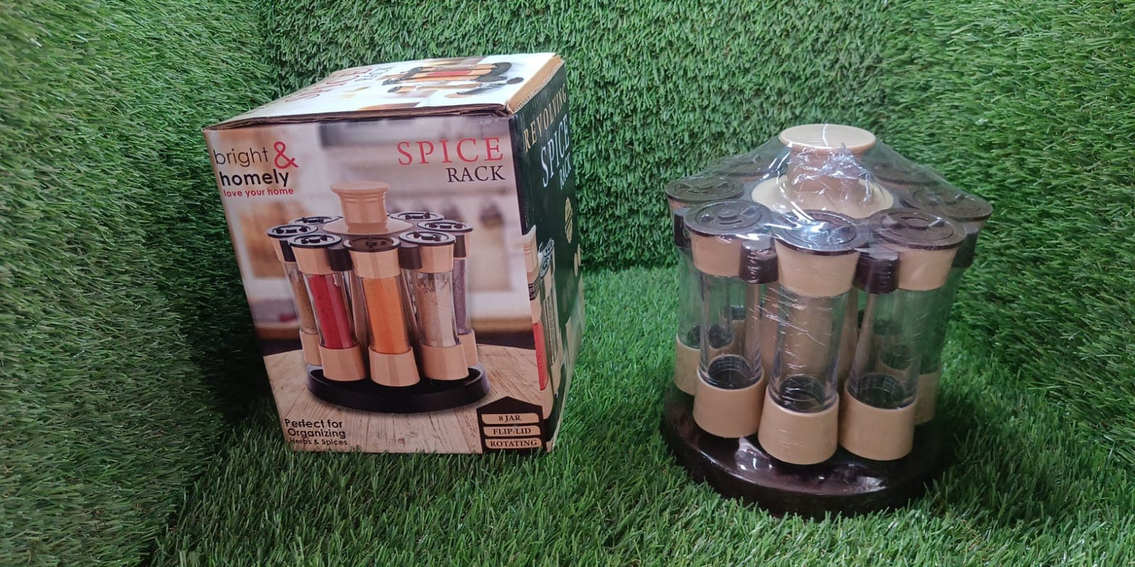 Revolving Spice Rack, 8 Spice jars with 120 ml, Condiment Set thumbnail 6