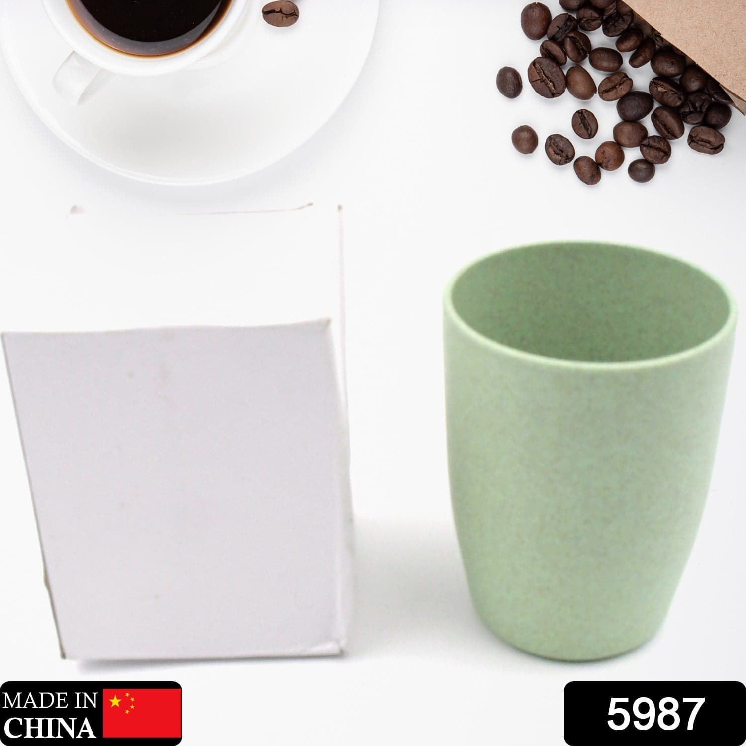 Reusable Cups/Mugs/ Glass/ Tumbler Set Eco Friendly Cups For Drinking Tea Coffee thumbnail 2
