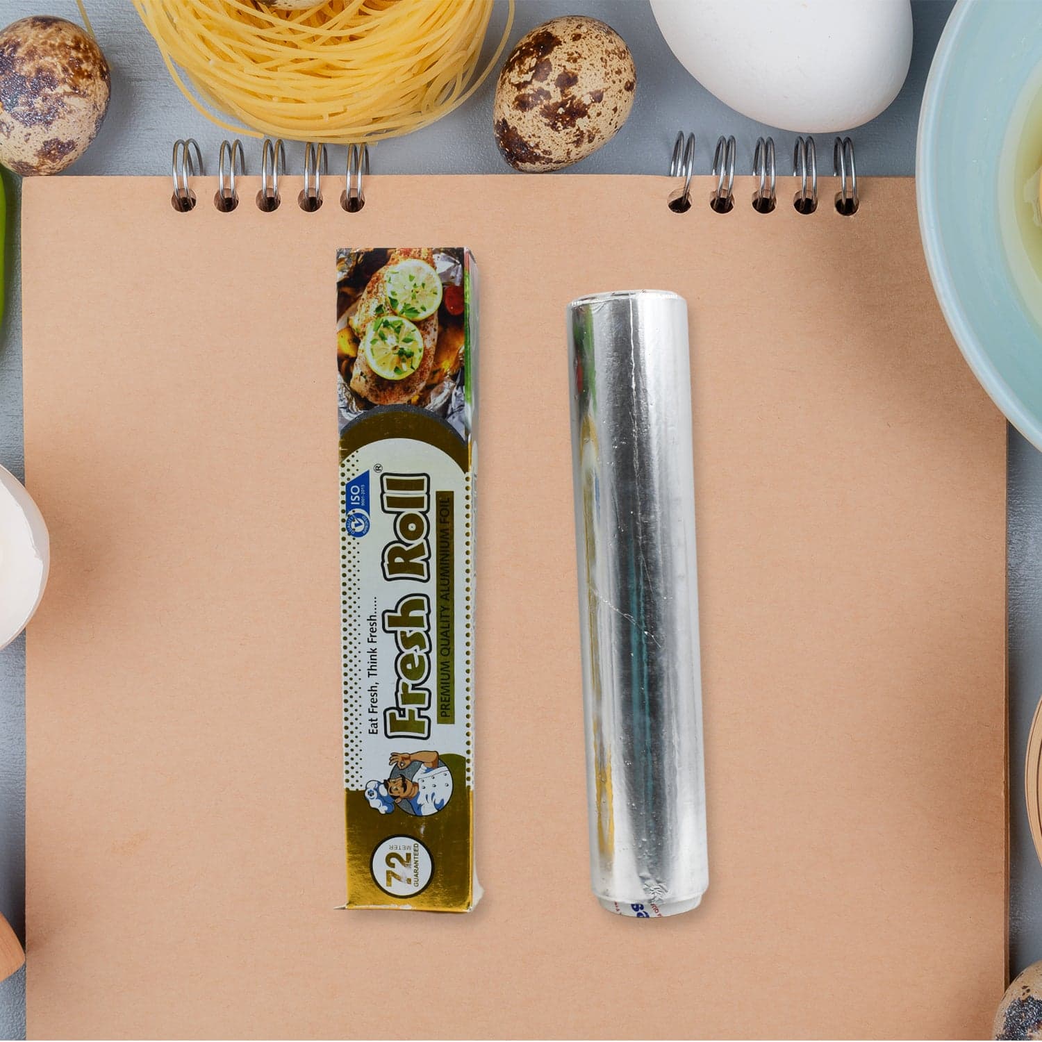 Premium Quality Food Grade Aluminum Foil Roll Heavy Duty Non Stick Thick Aluminum Foil Sheet Baking Grilling Tool 72Mtr (1Pc) thumbnail 1