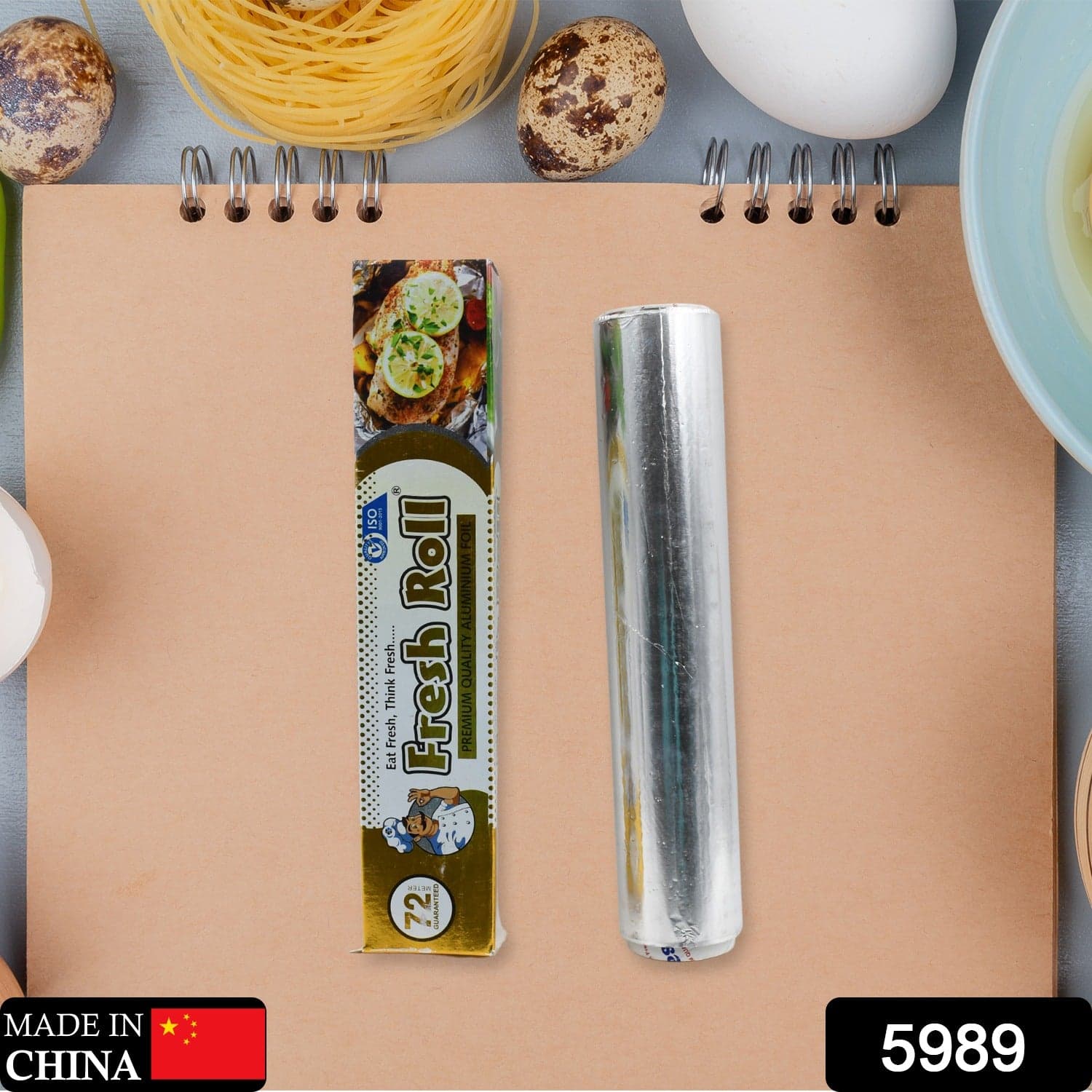 Premium Quality Food Grade Aluminum Foil Roll Heavy Duty Non Stick Thick Aluminum Foil Sheet Baking Grilling Tool 72Mtr (1Pc) thumbnail 2