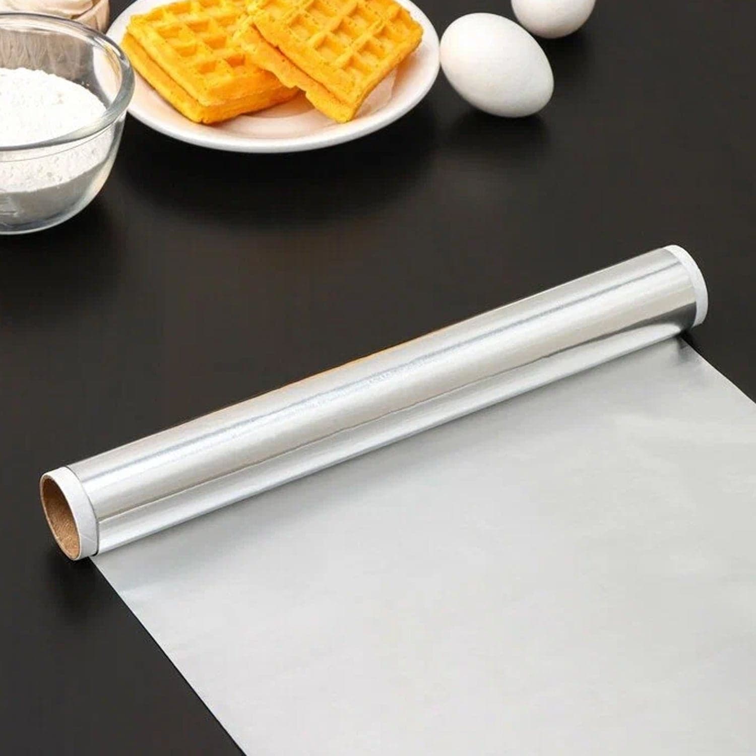 Premium Quality Food Grade Aluminum Foil Roll Heavy Duty Non Stick Thick Aluminum Foil Sheet Baking Grilling Tool 72Mtr (1Pc) thumbnail 5