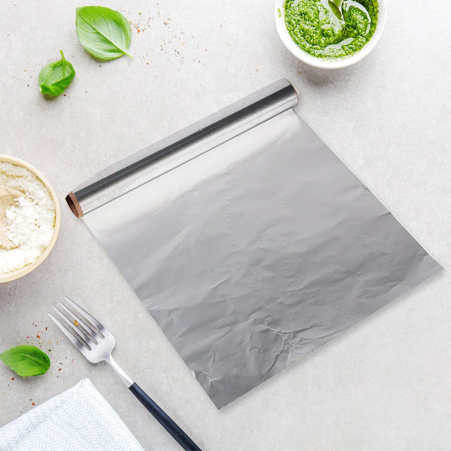 Premium Quality Food Grade Aluminum Foil Roll Heavy Duty Non Stick Thick Aluminum Foil Sheet Baking Grilling Tool 72Mtr (1Pc) thumbnail 6