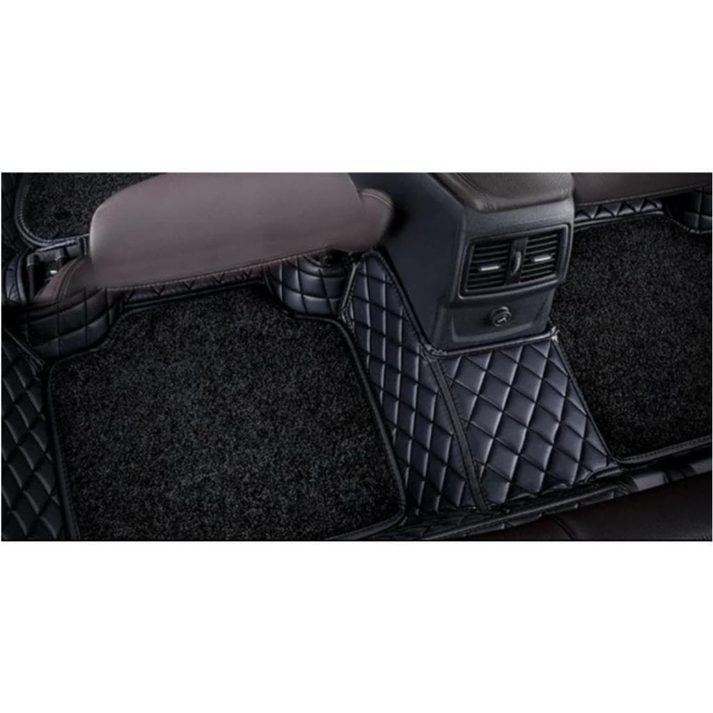 CAPDELL 7D Designer Car Floor Mats For Mahindra Thar Roxx Automatic – Luxury Leather Double Layer, Washable & Durable (3 Pieces, Tan-Golden Beige) thumbnail 6