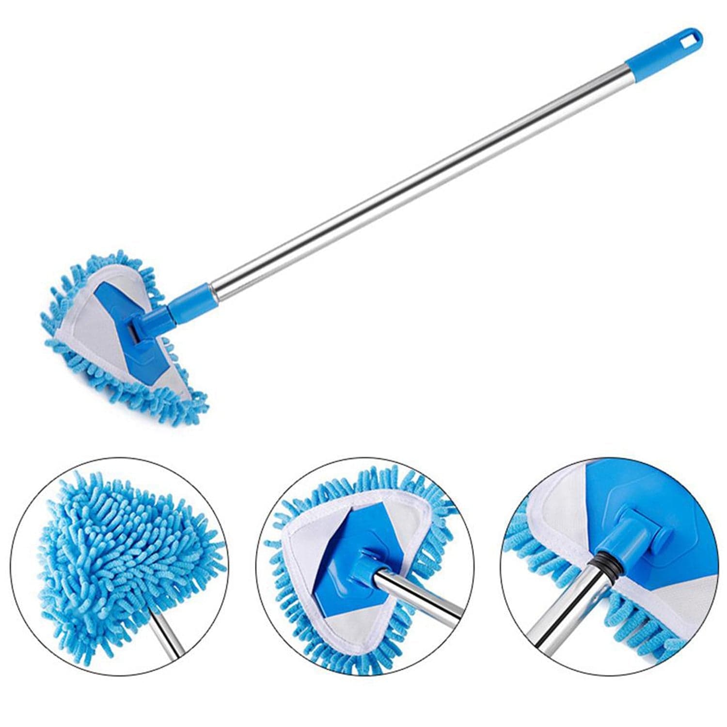 Stainless Steel Road Adjustable Triangle Mop Used for Cleaning Dusty and Wet Floor Surfaces and Tiles. thumbnail 10