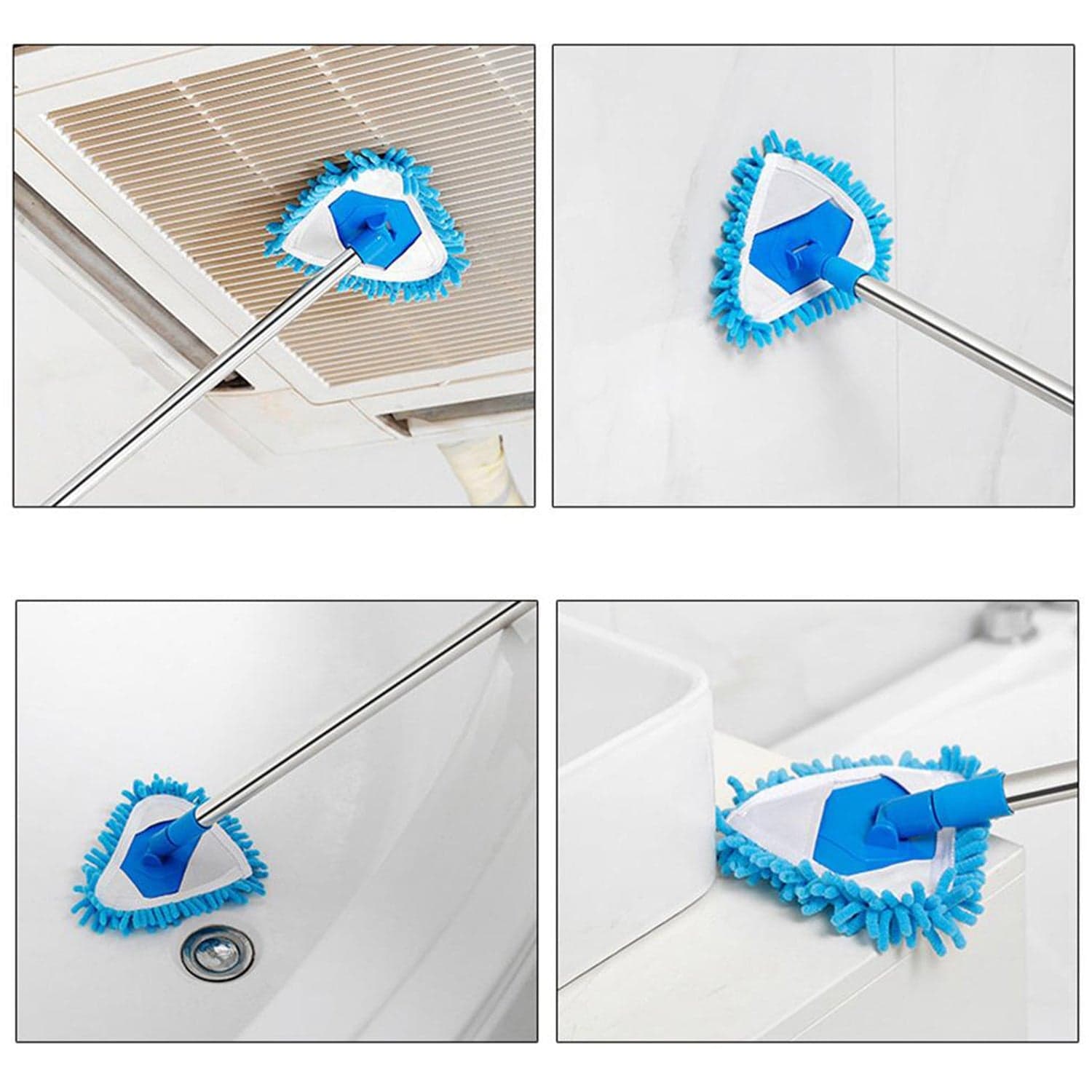 Stainless Steel Road Adjustable Triangle Mop Used for Cleaning Dusty and Wet Floor Surfaces and Tiles. thumbnail 11