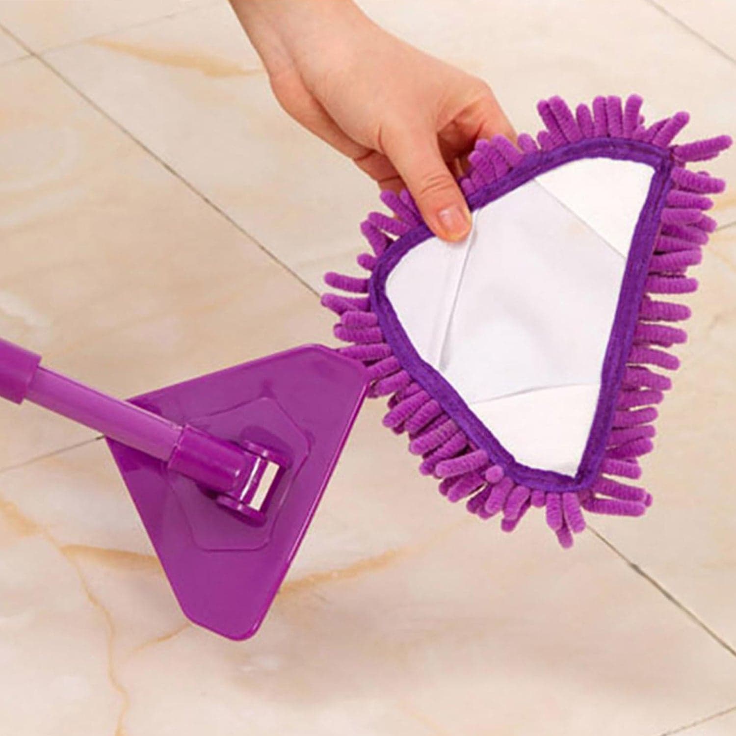 Stainless Steel Road Adjustable Triangle Mop Used for Cleaning Dusty and Wet Floor Surfaces and Tiles. thumbnail 8