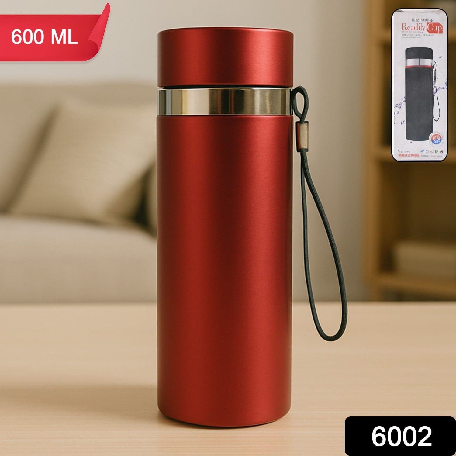 Double Walled Vacuum Insulated Water Bottle | (600 ml Approx) thumbnail 2