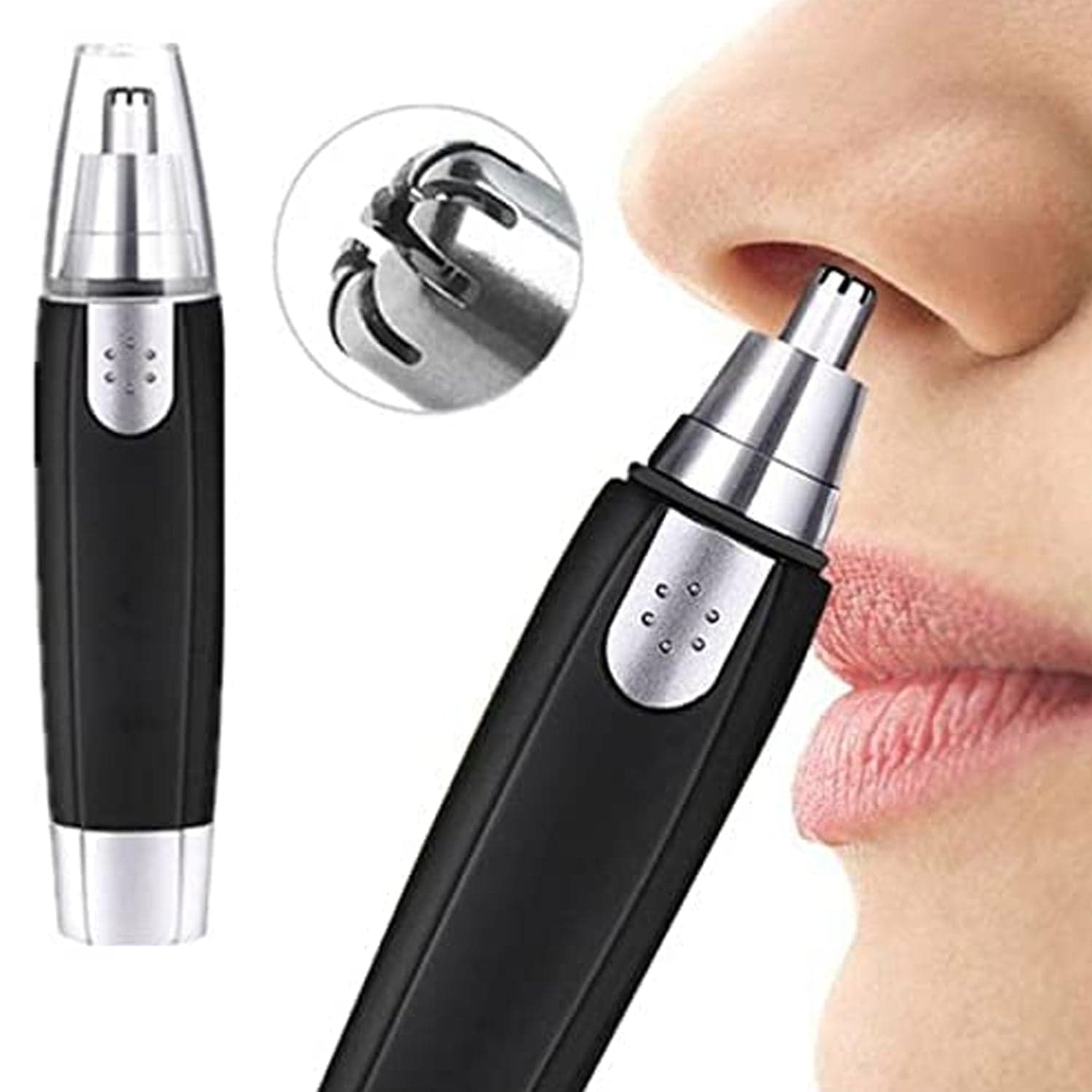 Sharp Steel Battery-Operated Ear and Nose Hair Trimmer thumbnail 3