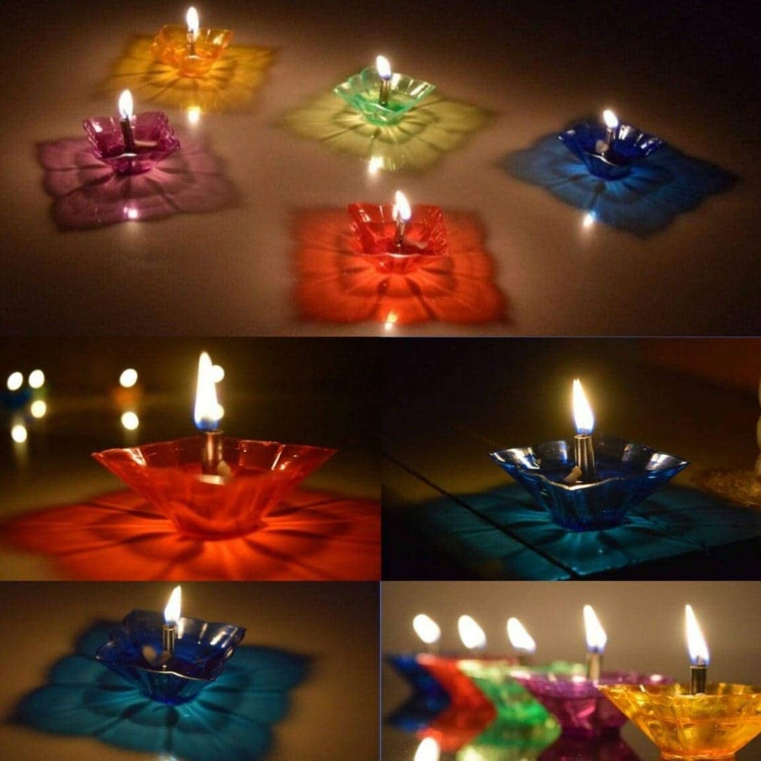 Candle Cup with Multi Shape, Diwali (Multicolor) (12 Pcs Set) thumbnail 1