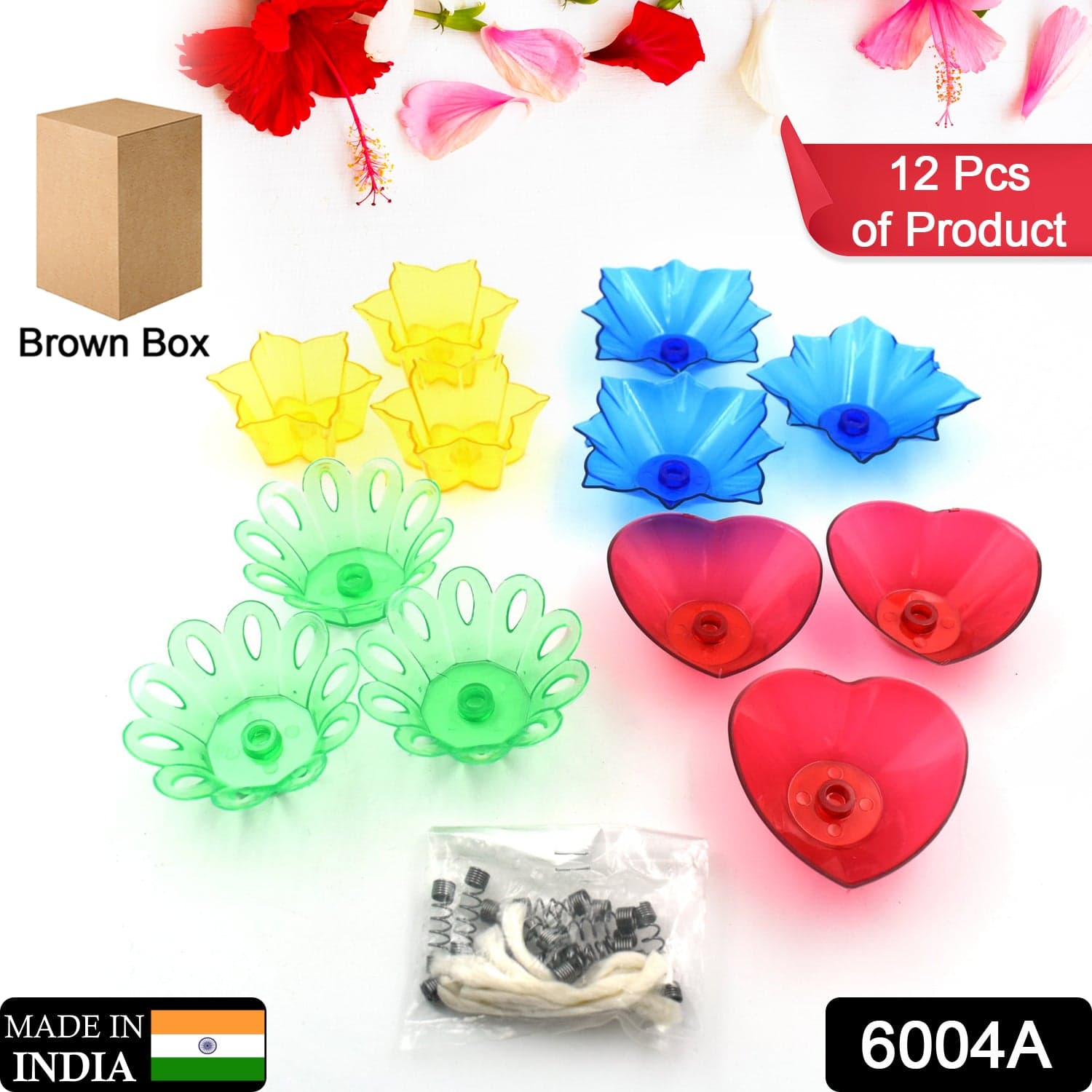Candle Cup with Multi Shape, Diwali (Multicolor) (12 Pcs Set) thumbnail 2