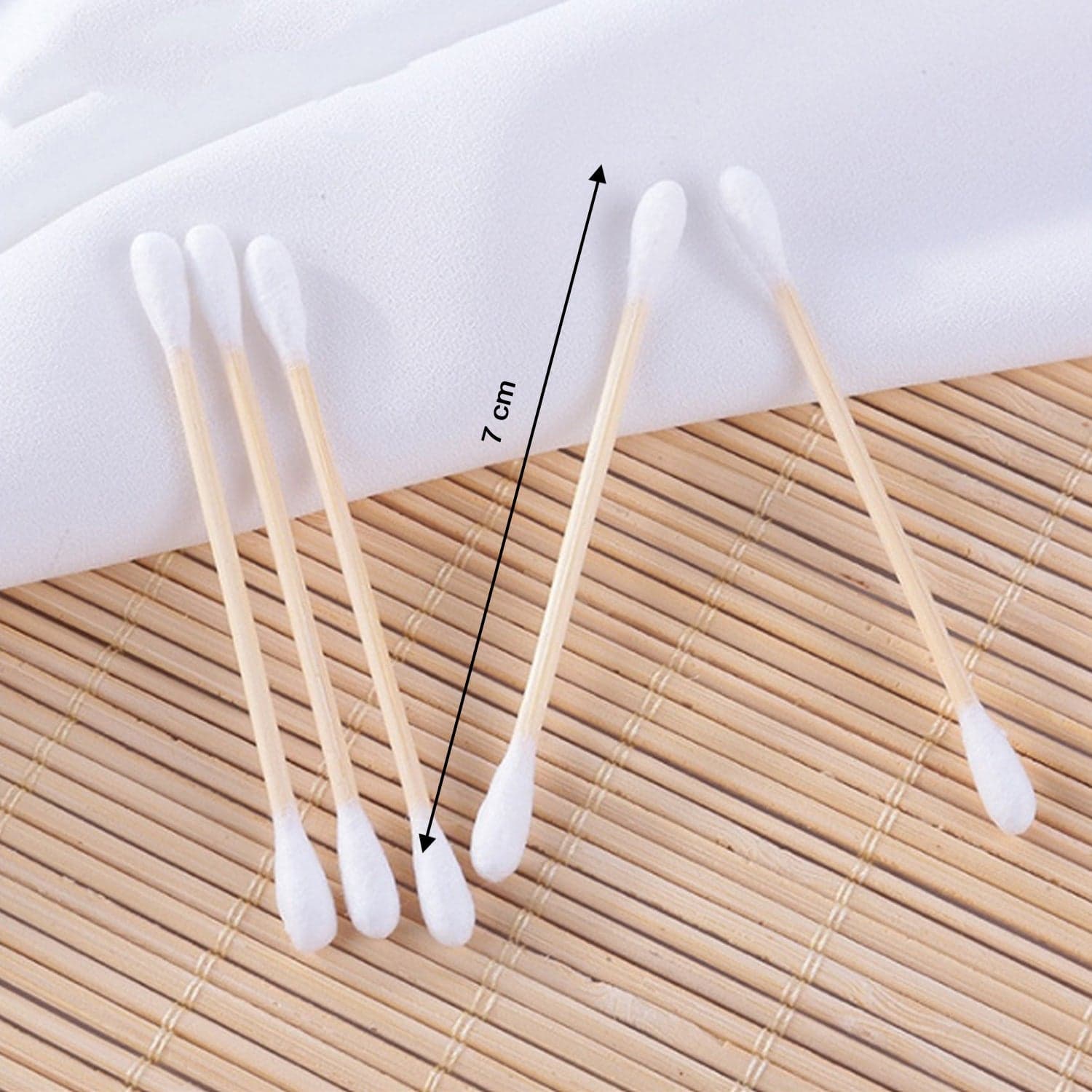 Eco-Friendly Bamboo Cotton Swabs with Wooden Handles (Pack of 20) thumbnail 5