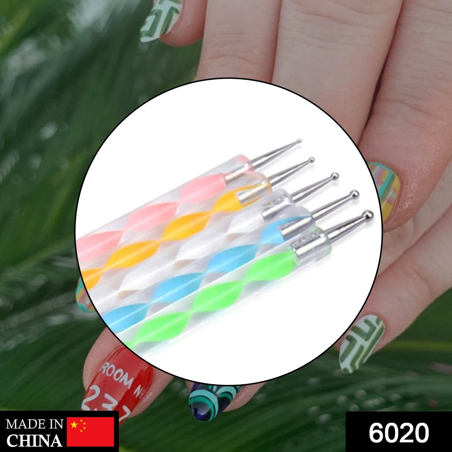 Nail Art Point Pen and Set Used by Women's for Their Fashion Purposes (Pack of 5Pcs) thumbnail 2