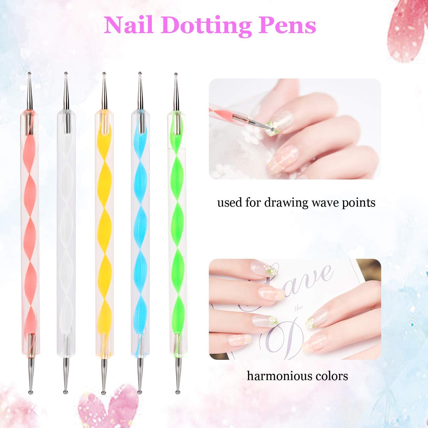 Nail Art Point Pen and Set Used by Women's for Their Fashion Purposes (Pack of 5Pcs) thumbnail 3