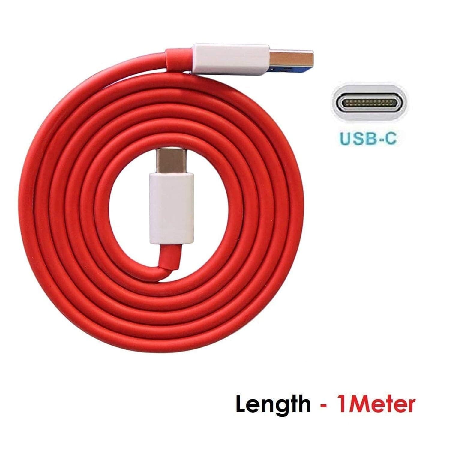 Unique Type C Dash Charging USB Cable for Fast Charging & Data Transfer (Red, 1 Meter) thumbnail 9