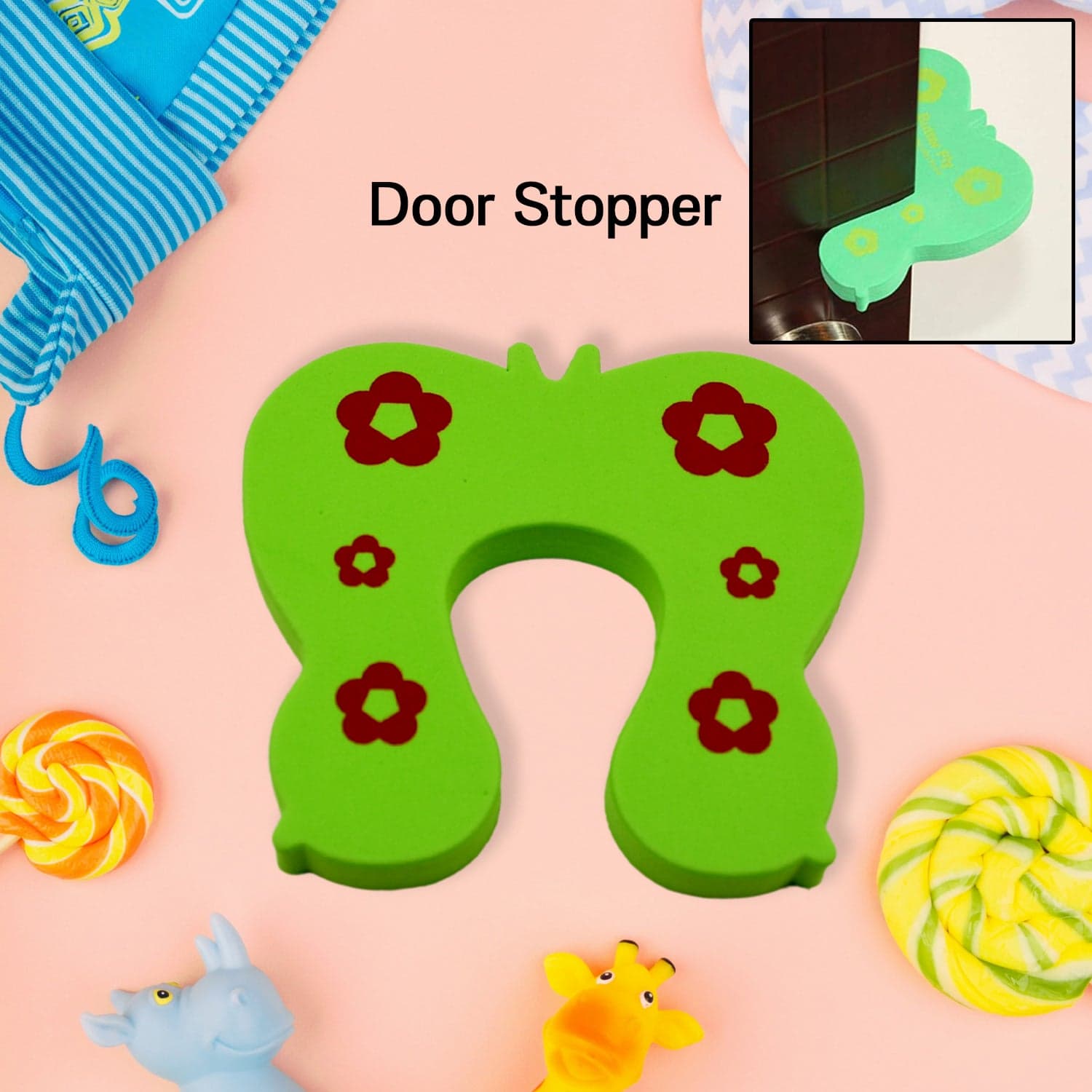Kids Safety And Protection Finger Pich Door Guard, Baby Safety Cute Animal Security Door Stopper (1Pc) thumbnail 1