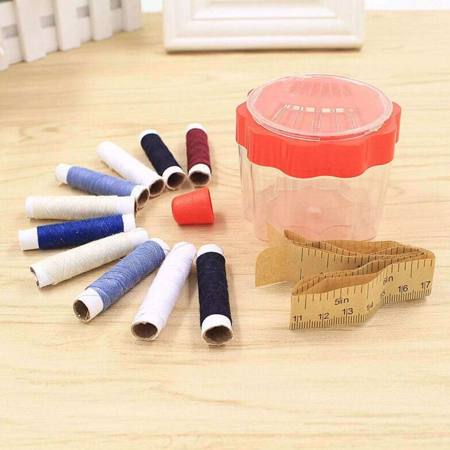 24 Pc Sewing Box used in storing of thread roles and sewing stuff including all home purposes. thumbnail 6