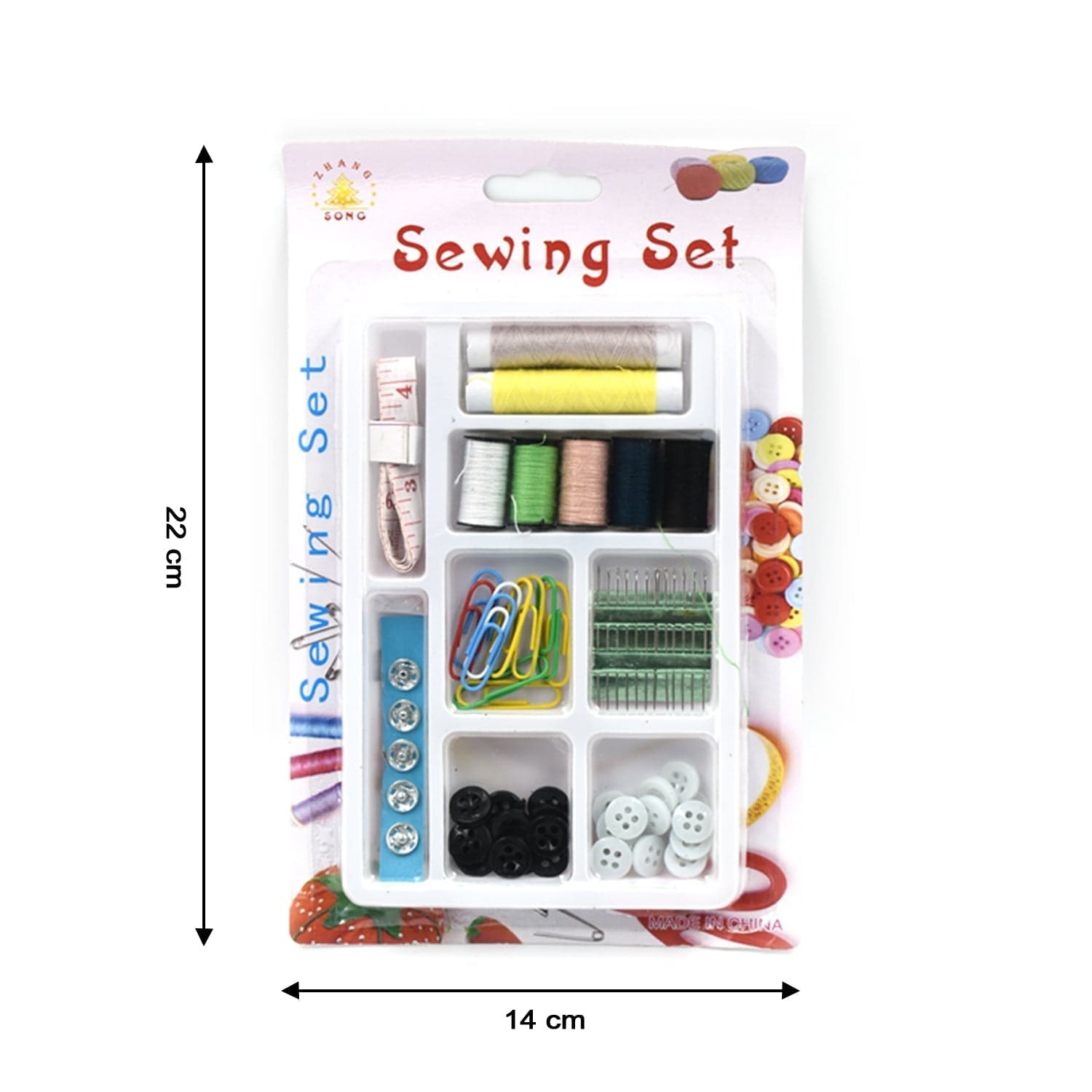62 Pc Sewing Set used for sewing of clothes and fabrics including all home purposes. thumbnail 5
