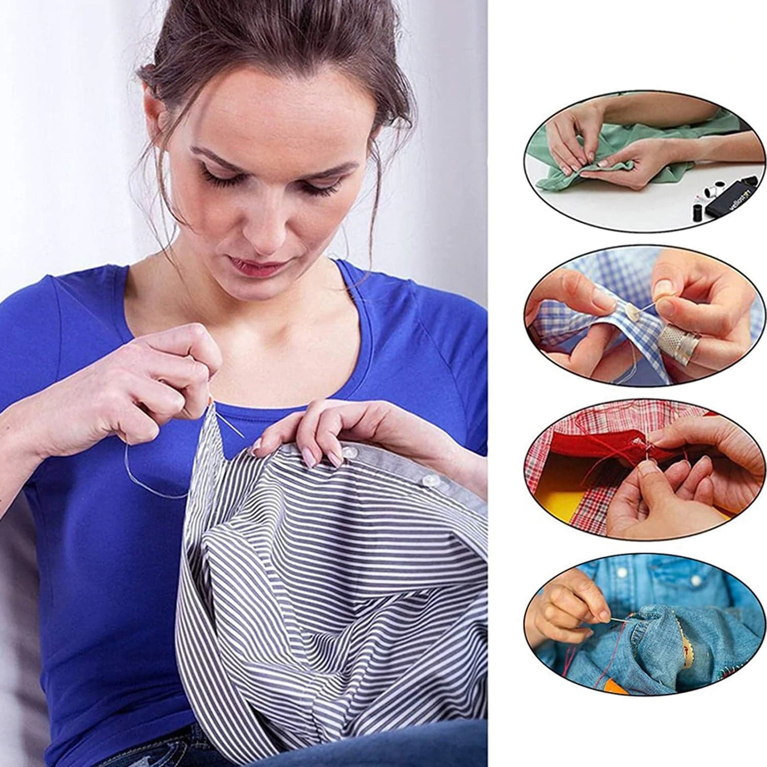 33Pc Purse Sewing Set For Carrying Various Sewing Items And Stuffs In It. thumbnail 4