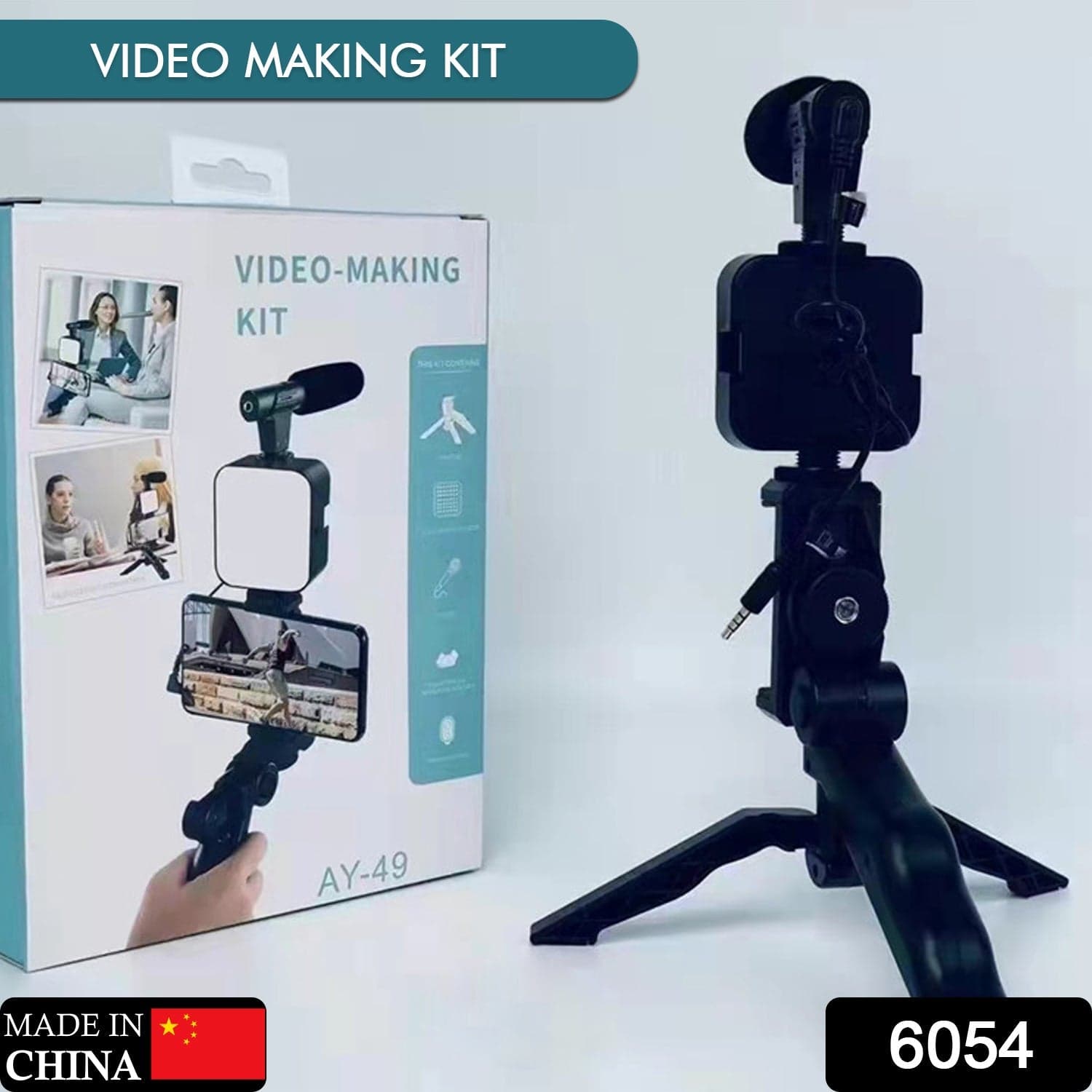 Vlogging Kit For Video Making With Mic Mini Tripod Stand thumbnail 2