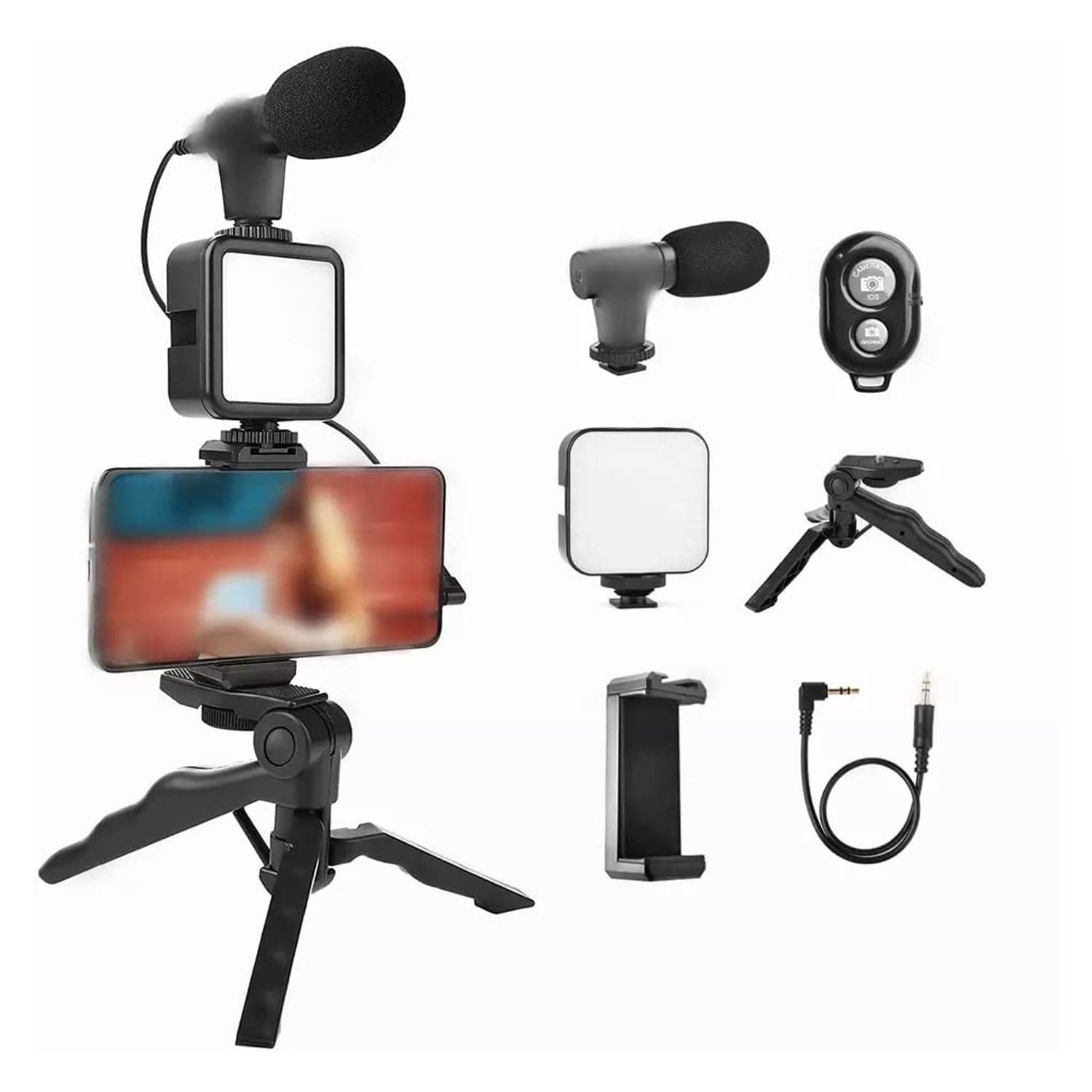 Vlogging Kit For Video Making With Mic Mini Tripod Stand thumbnail 4