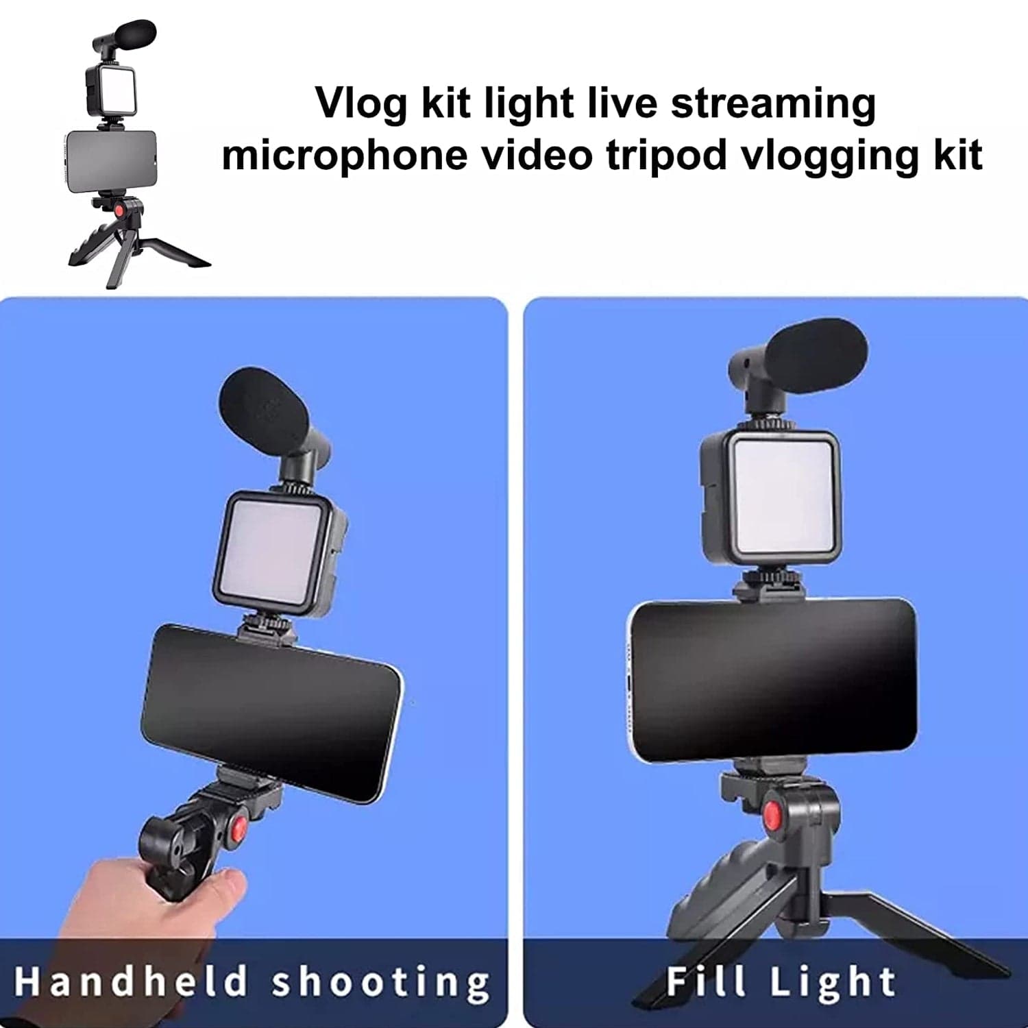 Vlogging Kit For Video Making With Mic Mini Tripod Stand thumbnail 5