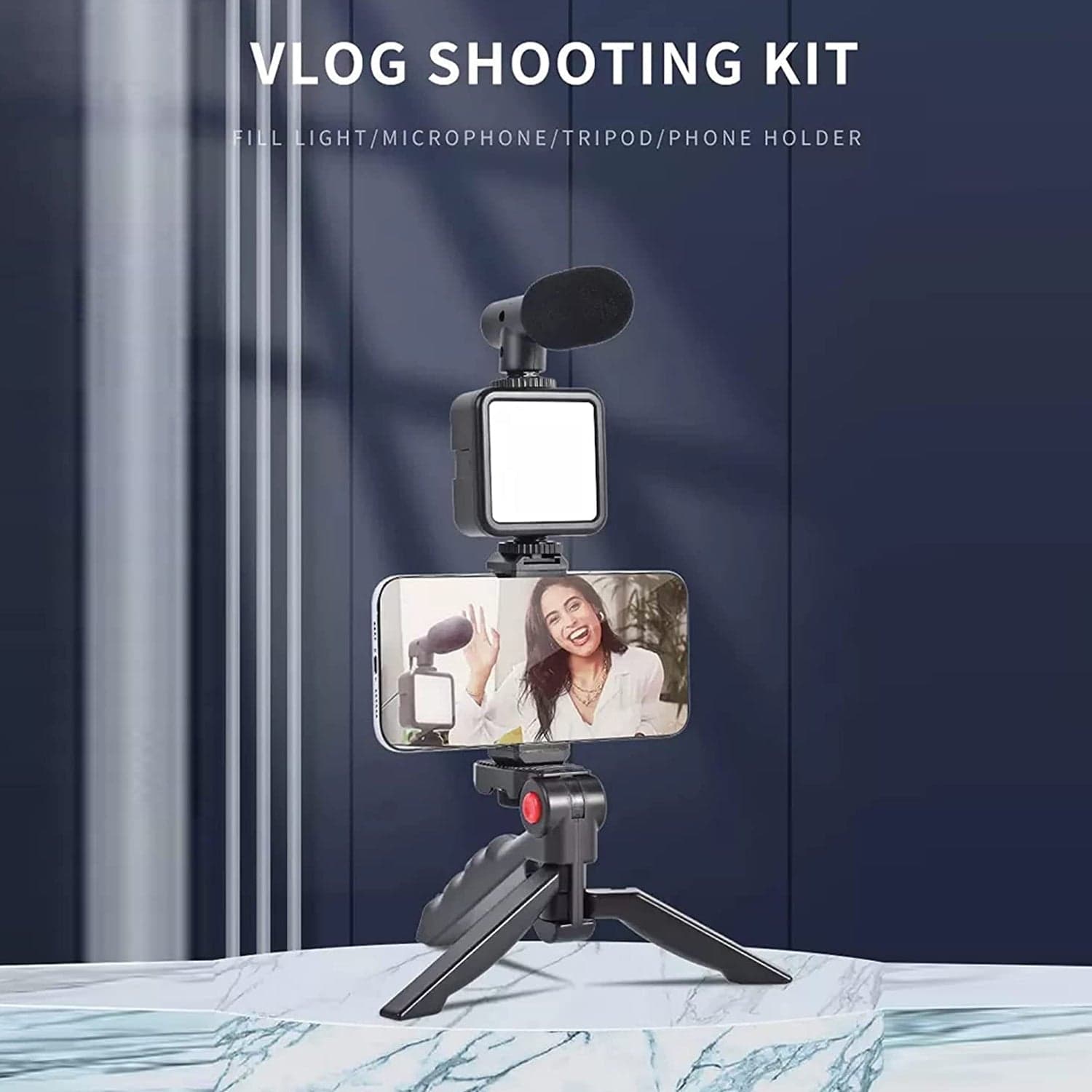 Vlogging Kit For Video Making With Mic Mini Tripod Stand thumbnail 7