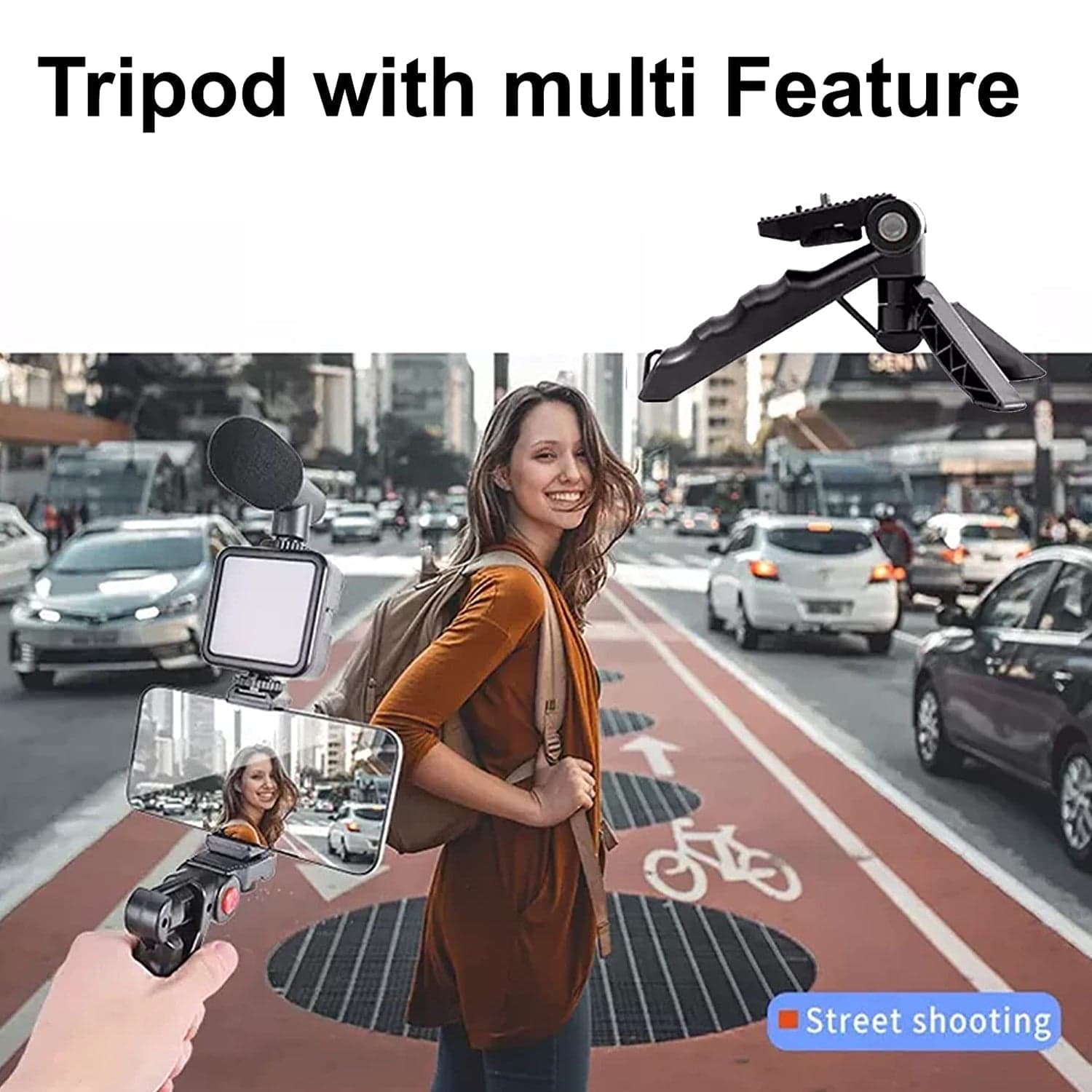 Vlogging Kit For Video Making With Mic Mini Tripod Stand thumbnail 9