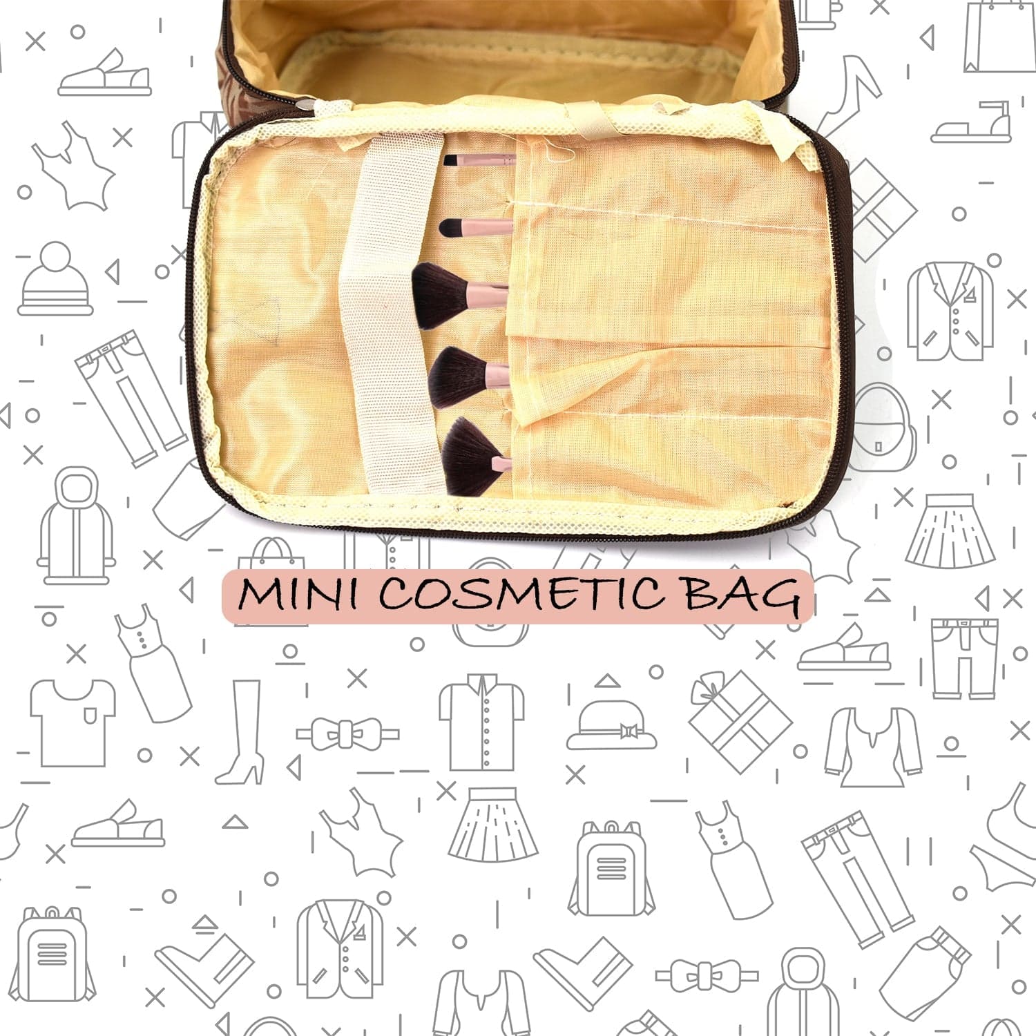 Portable Makeup Bag widely used by women's for storing their makeup equipment's and all while travelling and moving. ID-6065 thumbnail 6