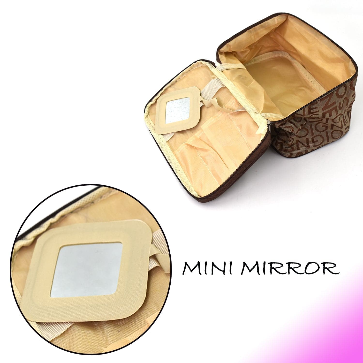 Portable Makeup Bag widely used by women's for storing their makeup equipment's and all while travelling and moving. ID-6065 thumbnail 7