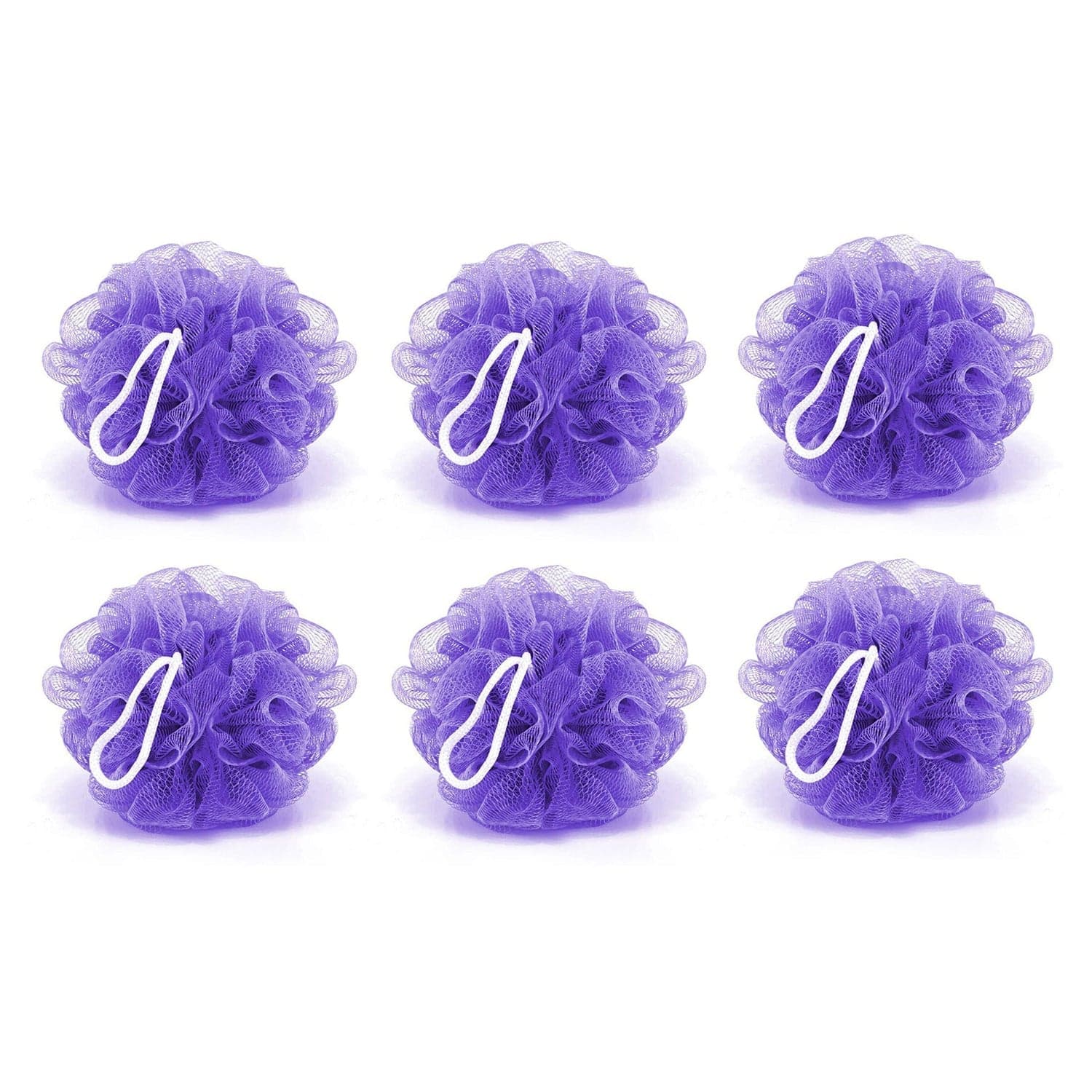 Bath Shower Loofah Sponge Pouf Body Scrubber (Pack of 6Pcs) thumbnail 5