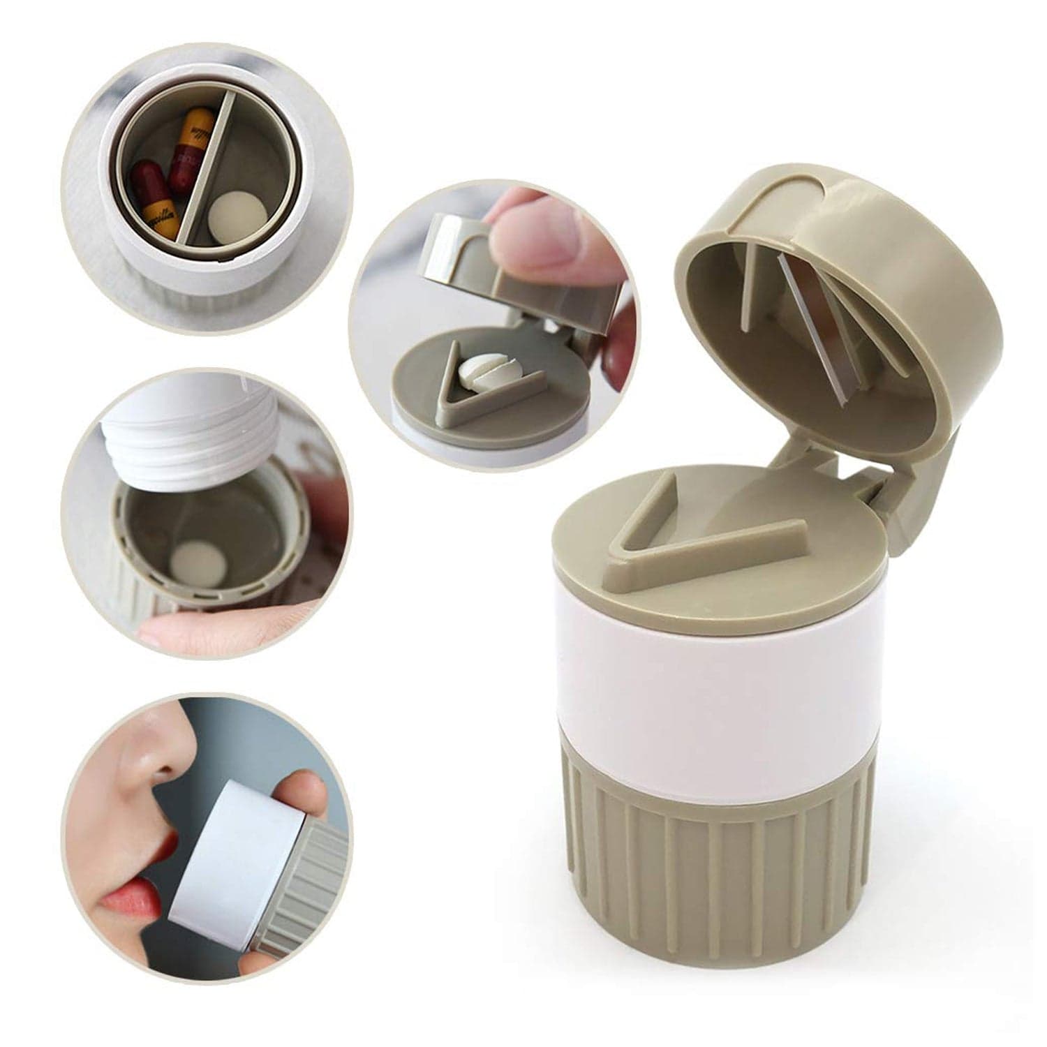 4-in-1 Medicine Cutter, Crusher, Storage Box for Pills thumbnail 4