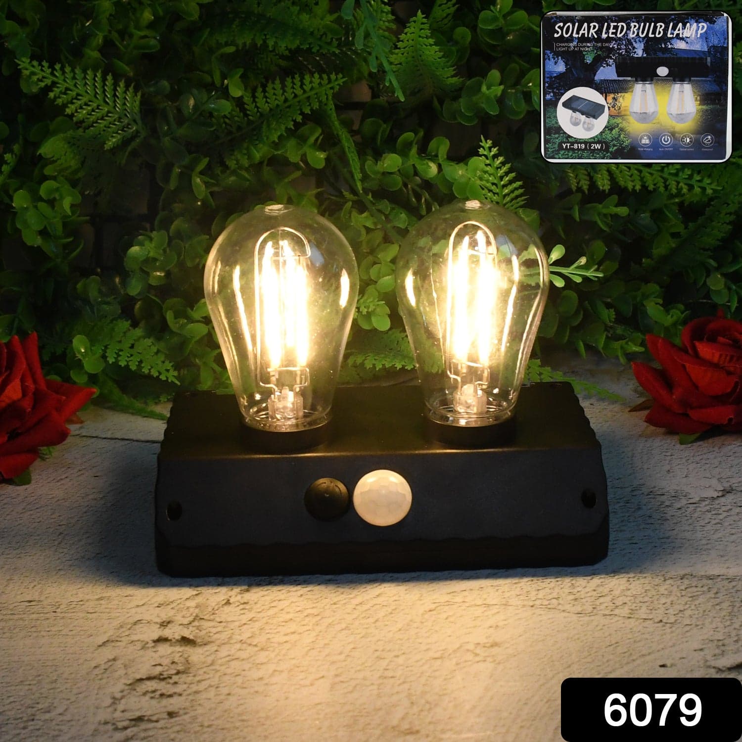 Solar Double LED Bulb Lamp YT-819- 2W (1 Pc) thumbnail 2