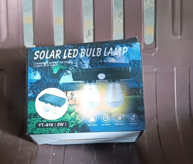 Solar Double LED Bulb Lamp YT-819- 2W (1 Pc) thumbnail 7