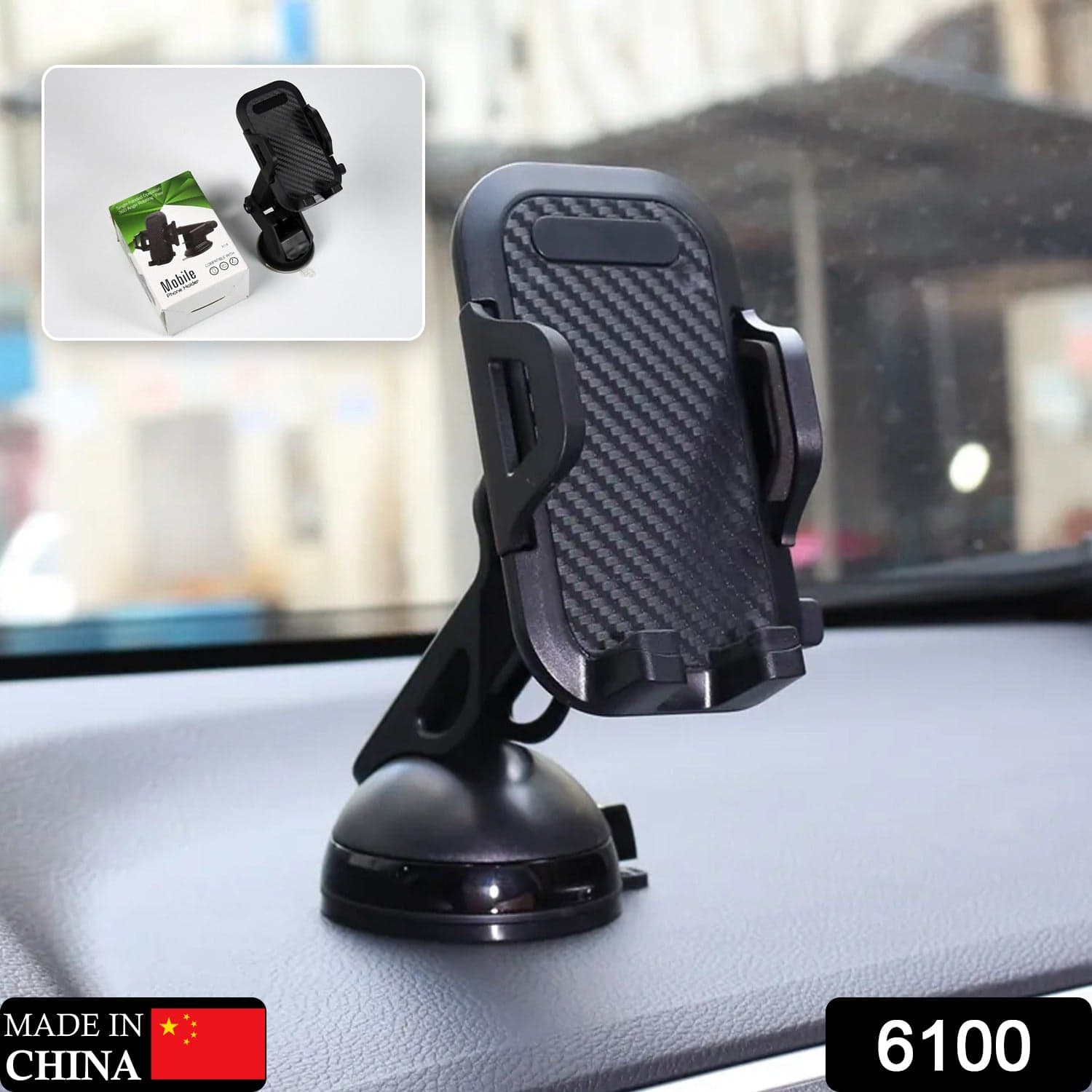 Mobile Phone Holder for Car Mobile Phone Holder Dashboard Windscreen 3 in 1 Smartphone Holder Car thumbnail 2