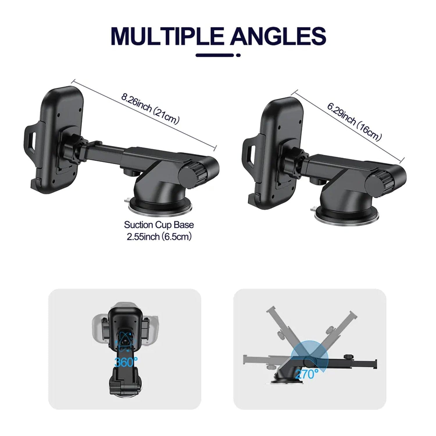 Mobile Phone Holder for Car Mobile Phone Holder Dashboard Windscreen 3 in 1 Smartphone Holder Car thumbnail 4