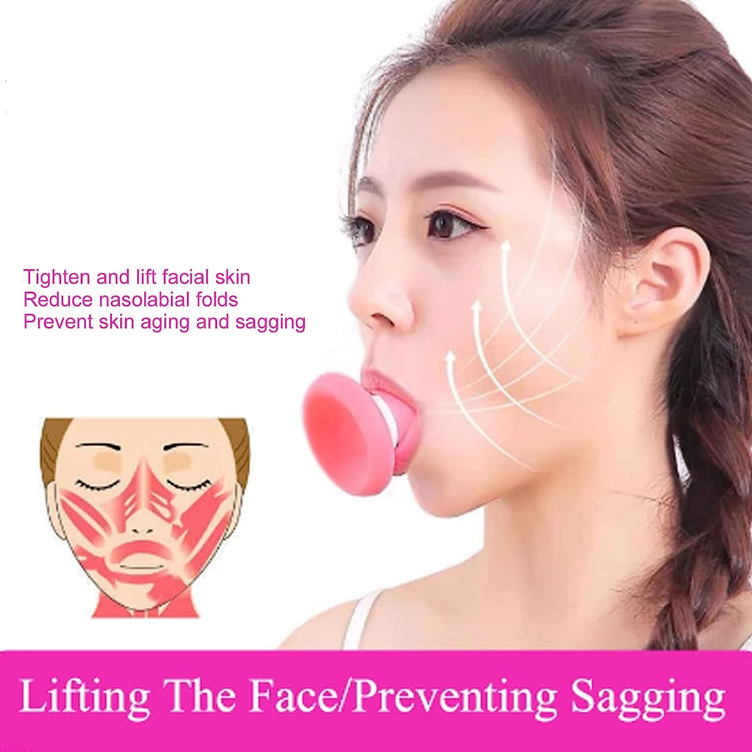 Silicone Facial Jaw Exerciser Breathing Type Face Slimmer thumbnail 6