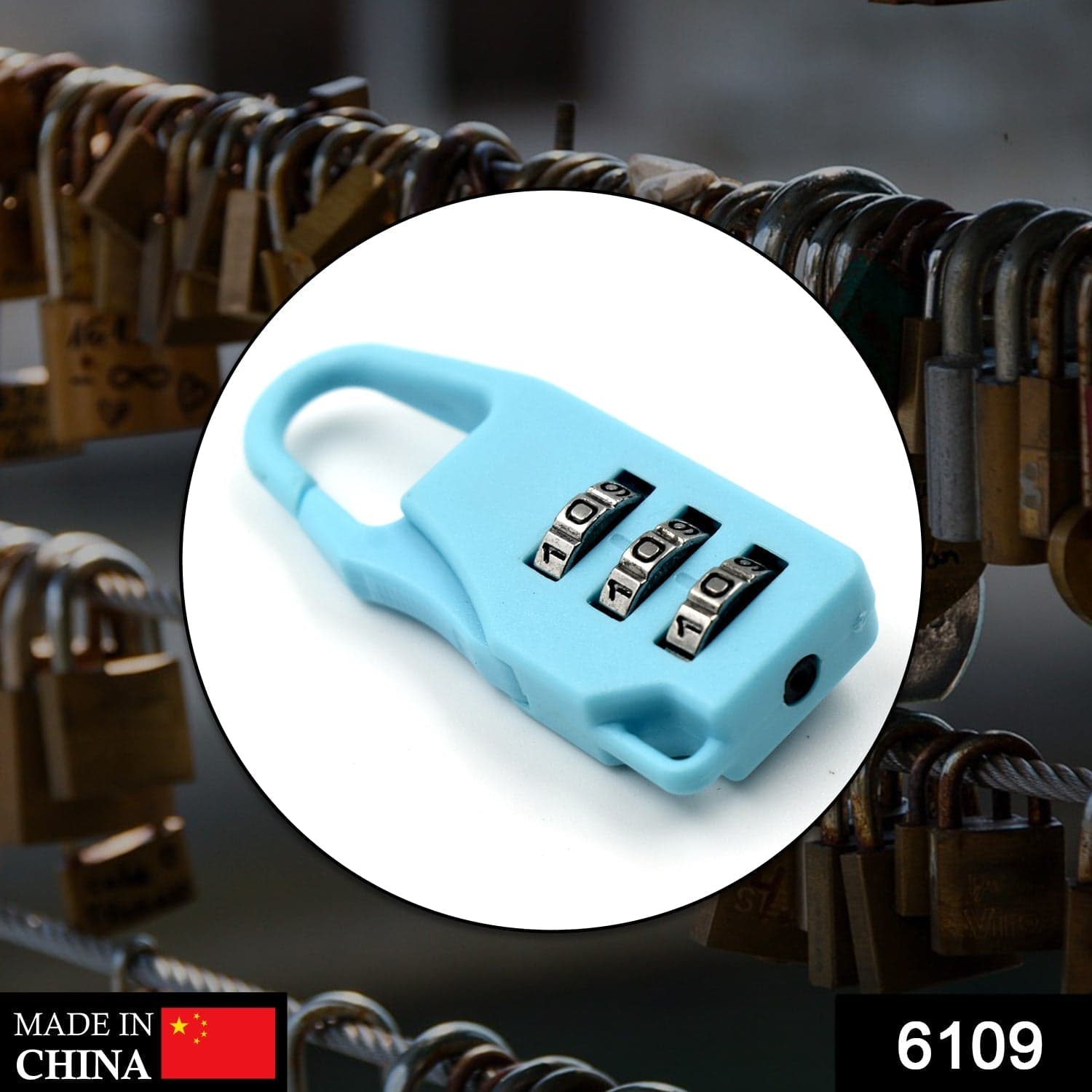 3 Digit luggage Lock and tools used widely in all security purposes of luggage items and materials. thumbnail 2