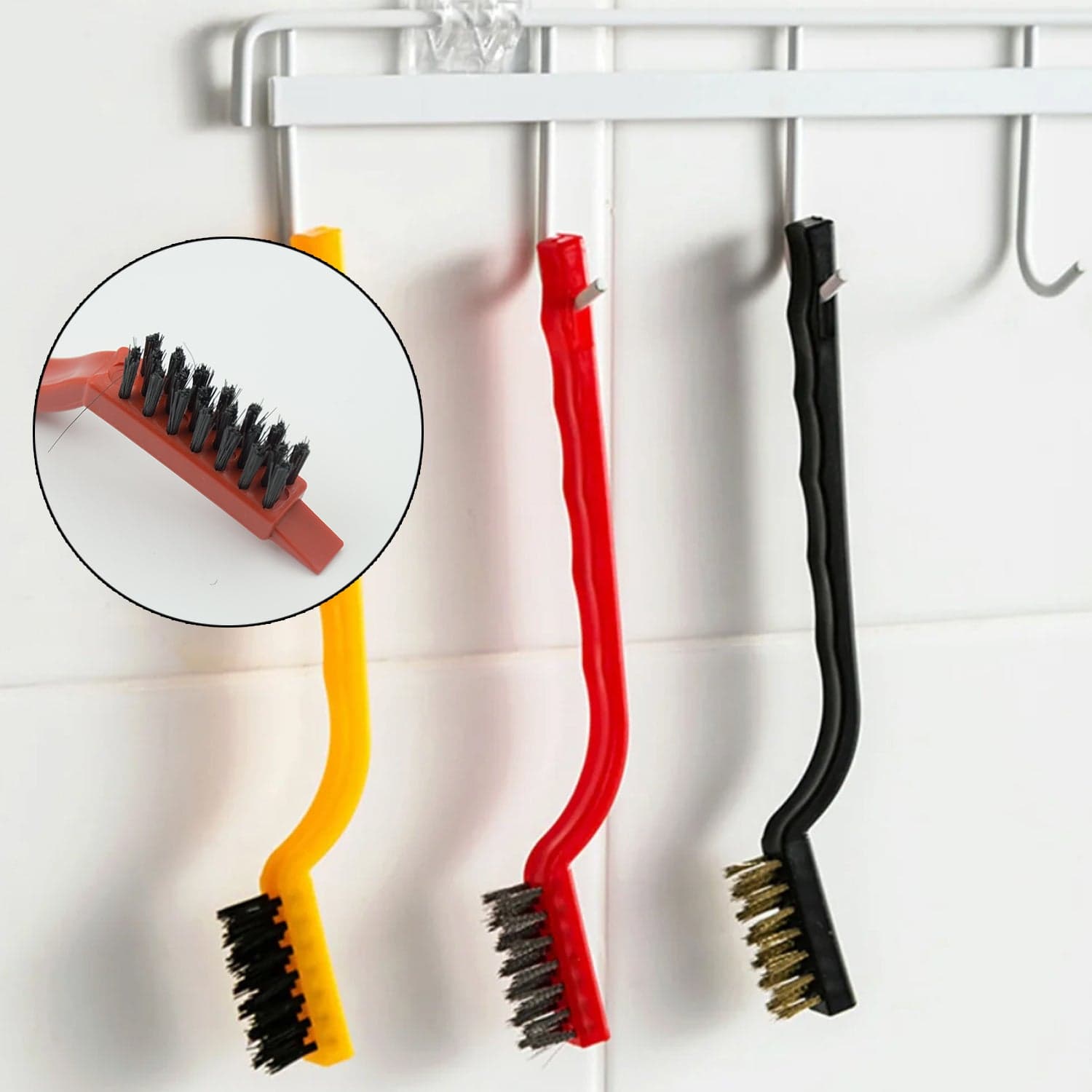 Mini Wire Brush Set - Brass, Nylon, Steel for Cleaning & Rust Removal (3 Pcs Set) thumbnail 12