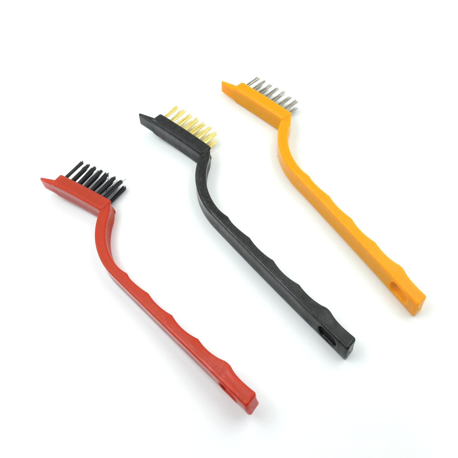 Mini Wire Brush Set - Brass, Nylon, Steel for Cleaning & Rust Removal (3 Pcs Set) thumbnail 4