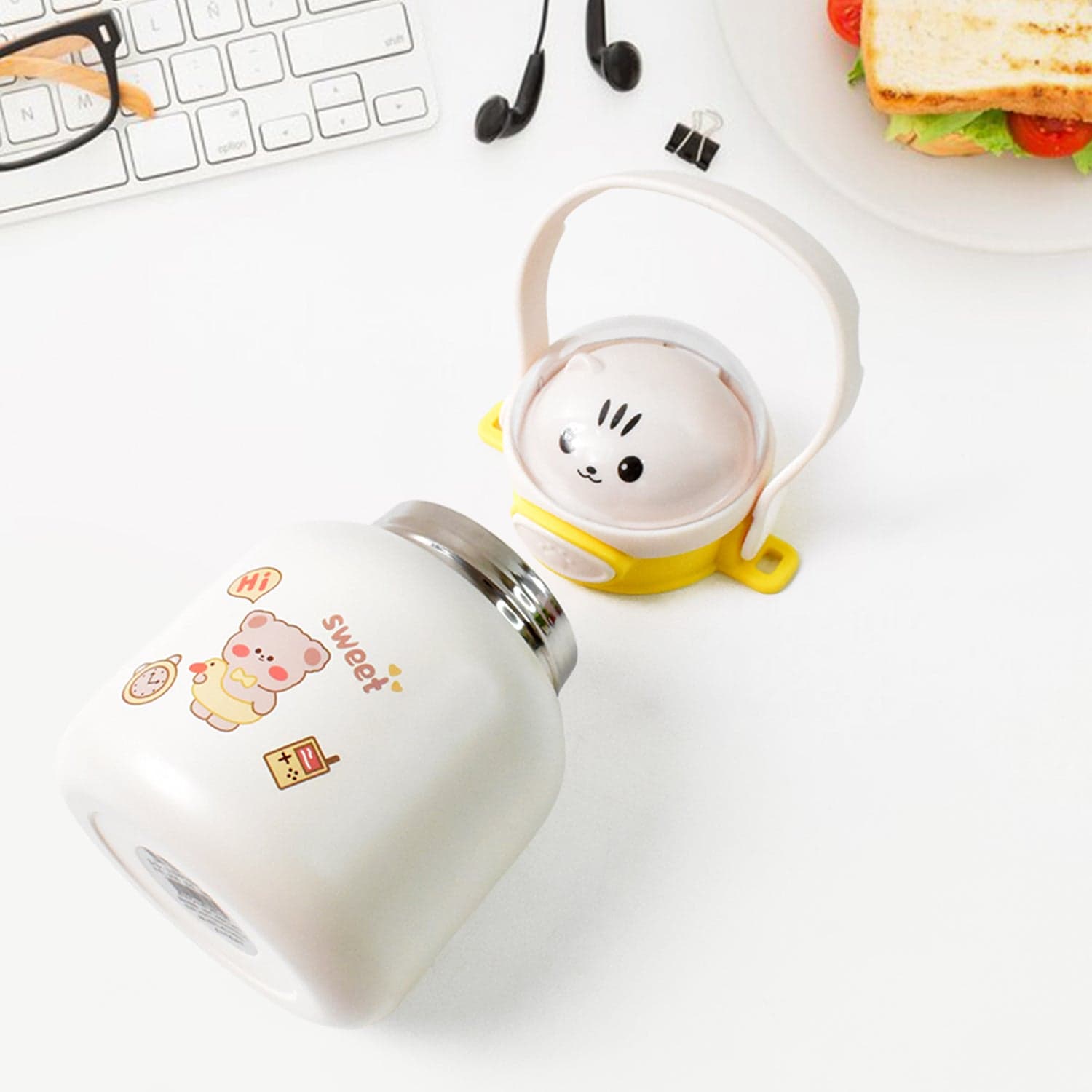 Stainless Steel Kltten / Bottle Vacuum Insulated Cup With Handle & Strap (700 ML) thumbnail 3
