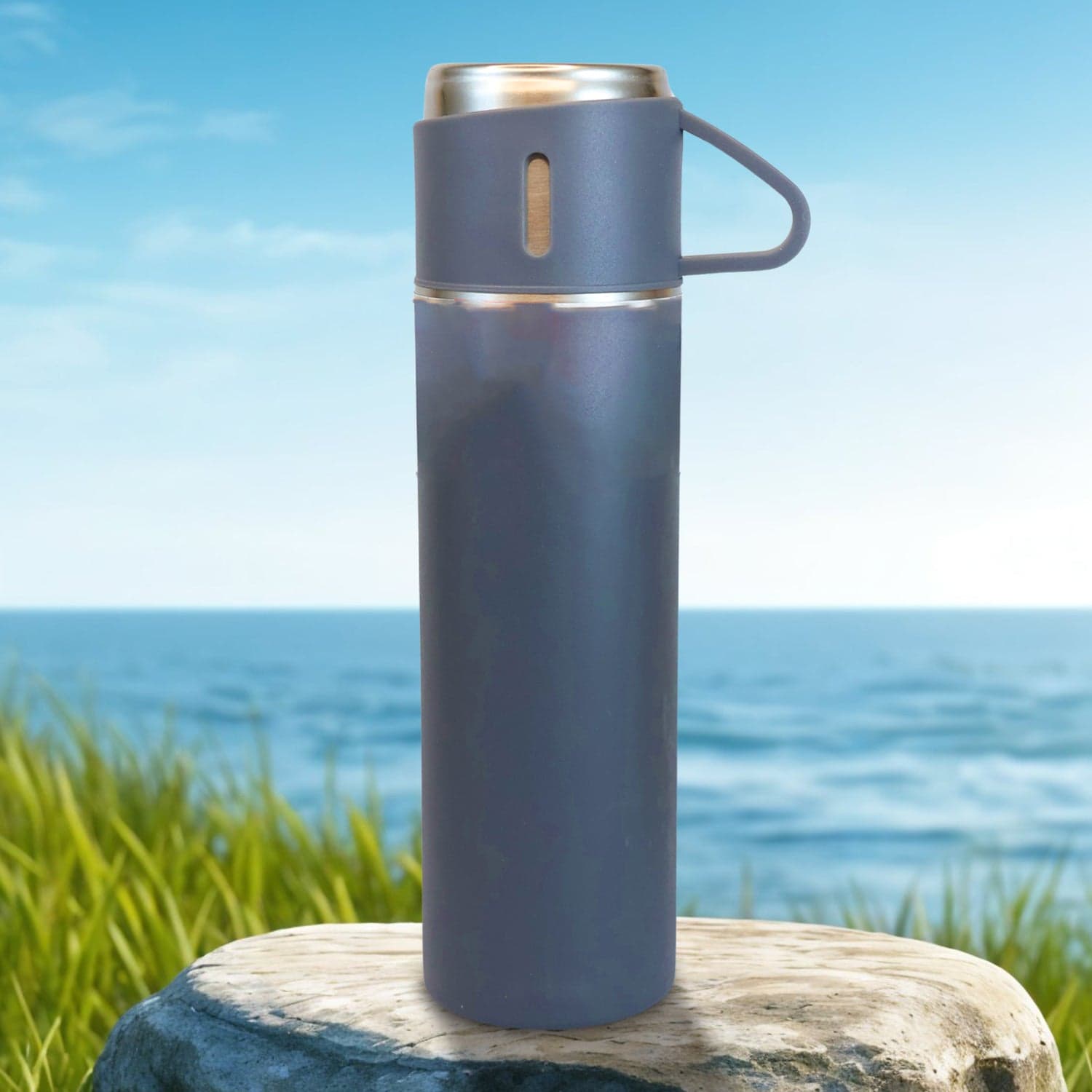 Stainless Steel Double Wall Insulated Flask Bottle With Cup (500ml Approx) thumbnail 3