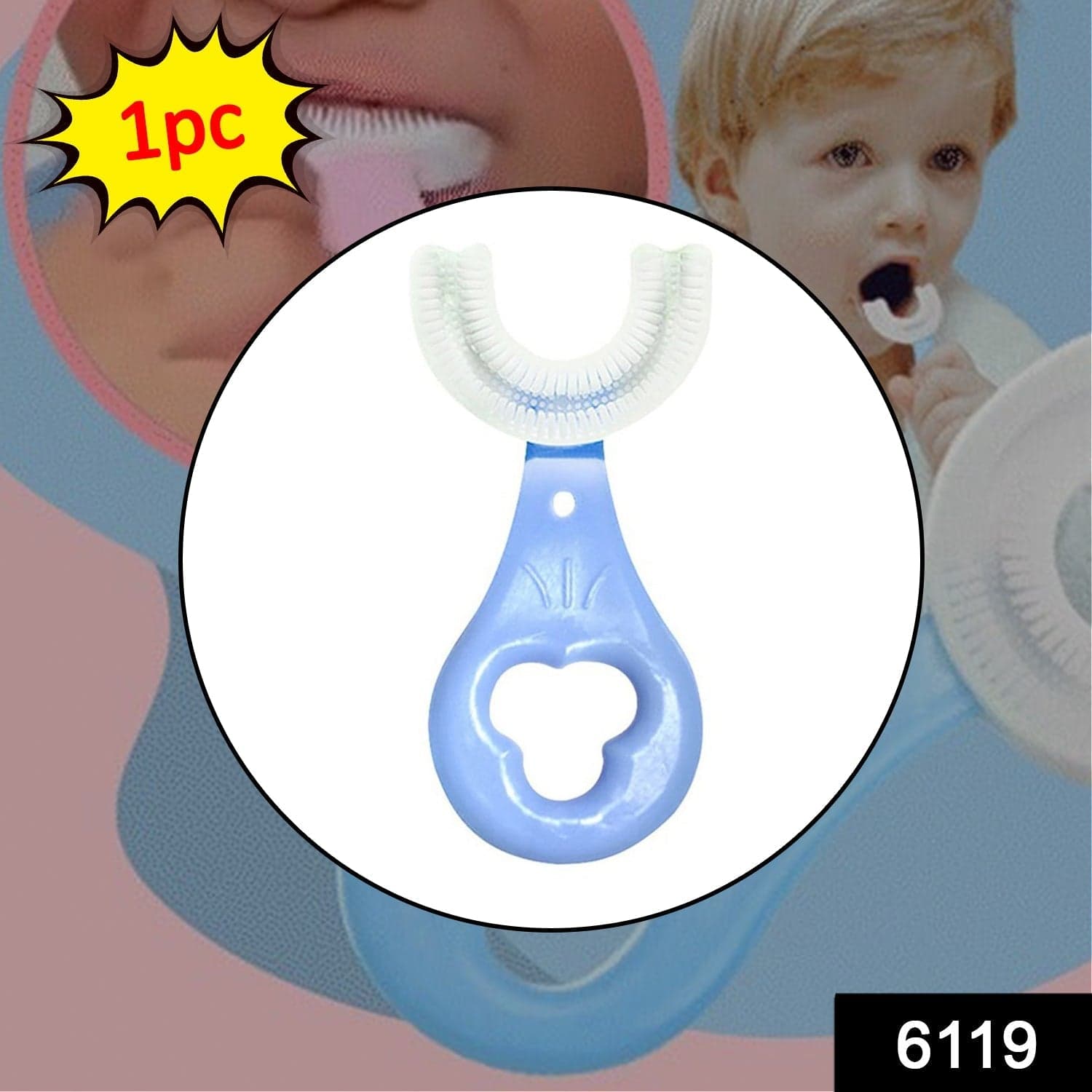 U Shape Kids Toothbrush for kids with effective care and performance. thumbnail 2