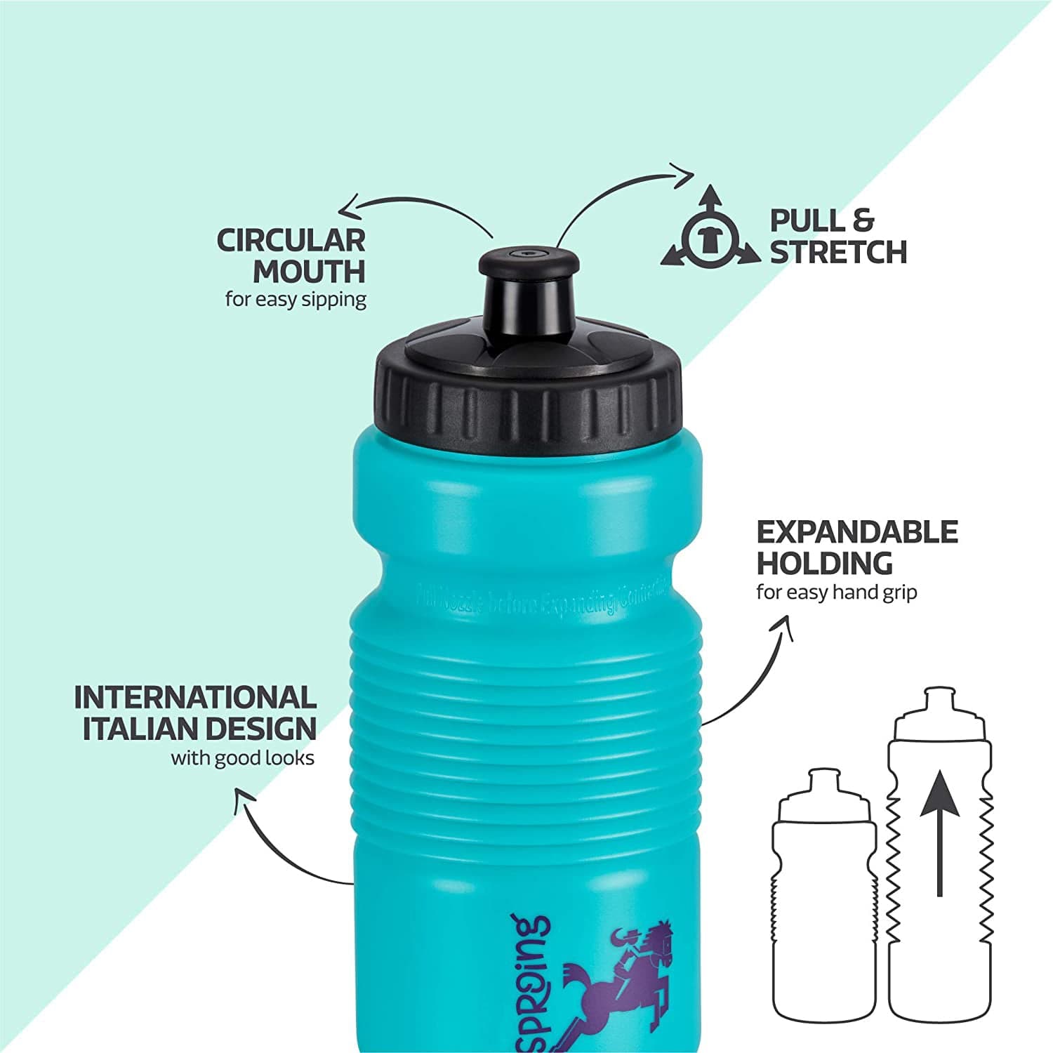 Pull N Stretch Water Bottle For Storing Drinking Water Used In Many Places Like School thumbnail 7
