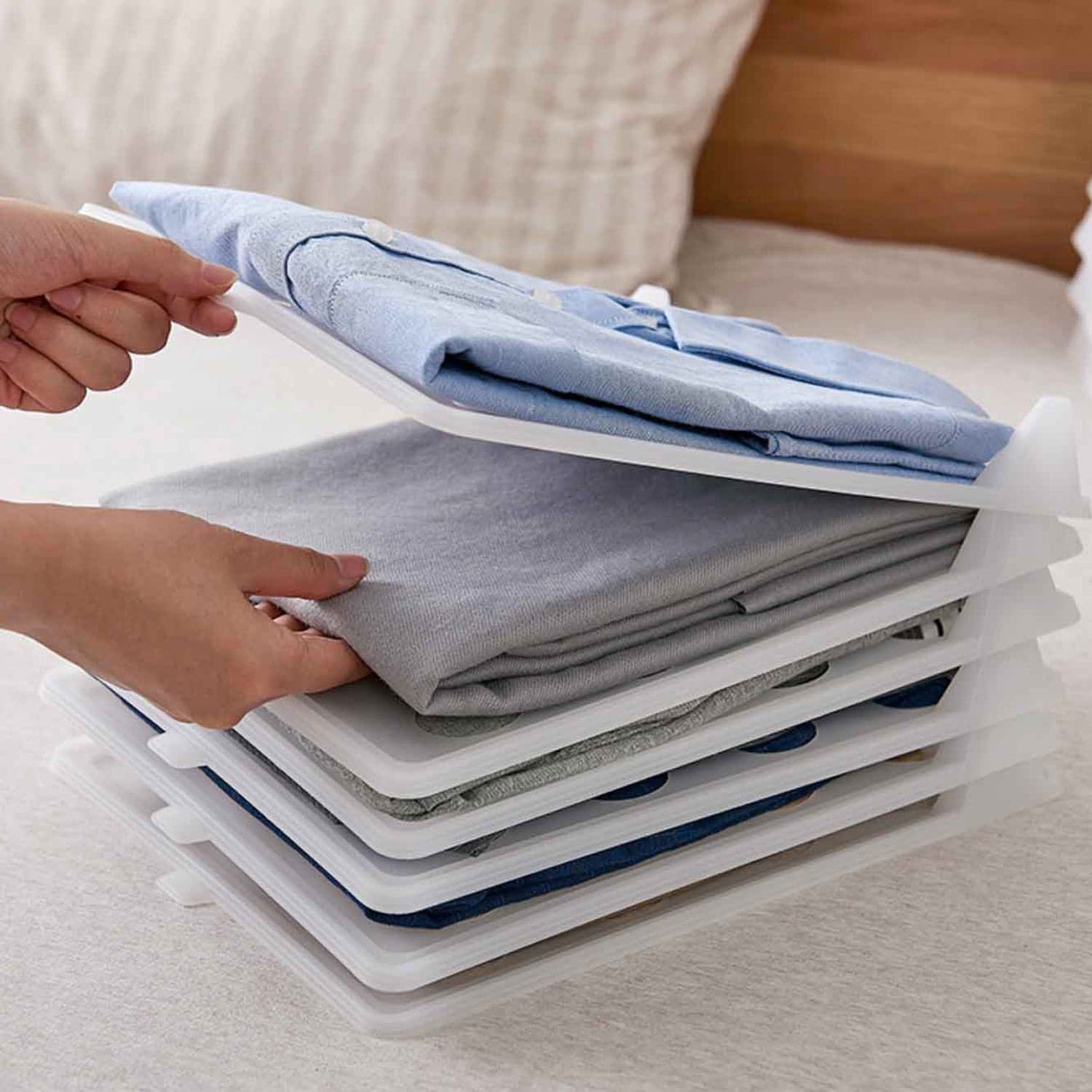 Cloth Organizer Of Ideal For Household & Ironing Shops For Neat Fabric Storage (1 Pc thumbnail 4
