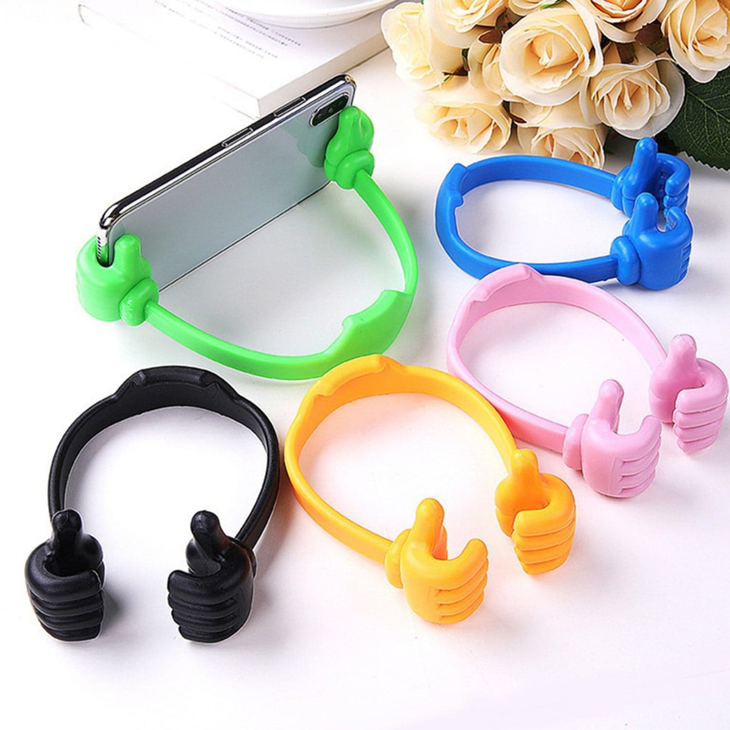 4 Pc Hand Shape Mobile Stand used in all kinds of places including household and offices as a mobile supporting stand. thumbnail 1