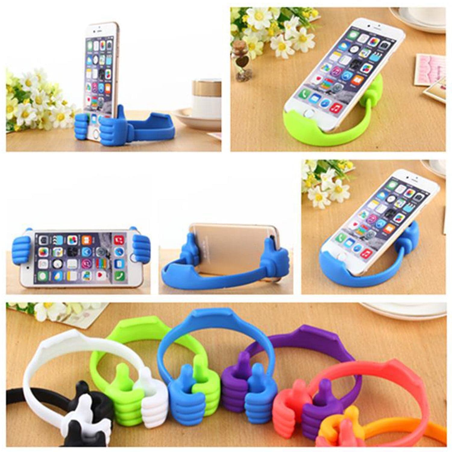 4 Pc Hand Shape Mobile Stand used in all kinds of places including household and offices as a mobile supporting stand. thumbnail 10