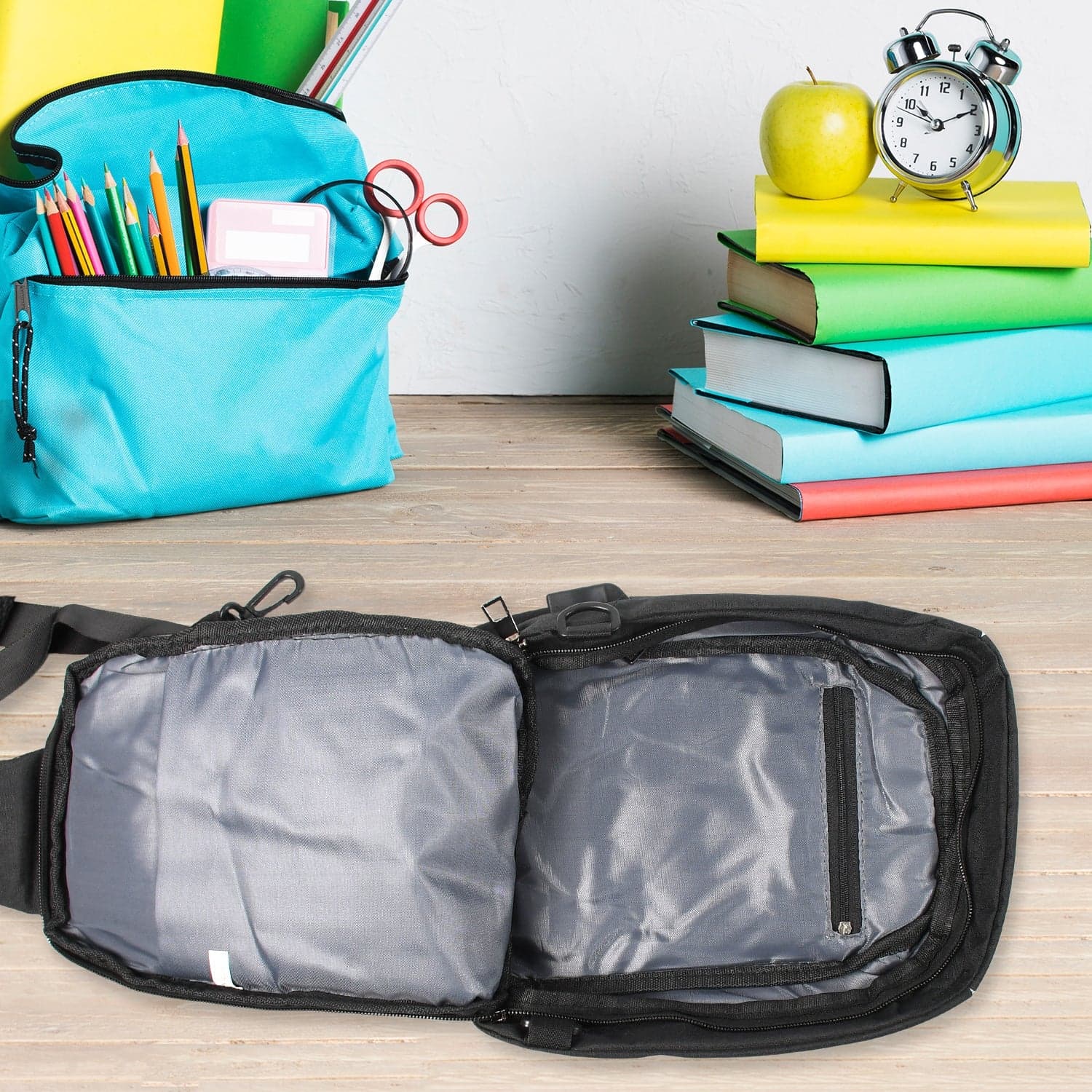 Waterproof Anti-Theft Crossbody Sling Bag of PU Leather with USB Charging thumbnail 3